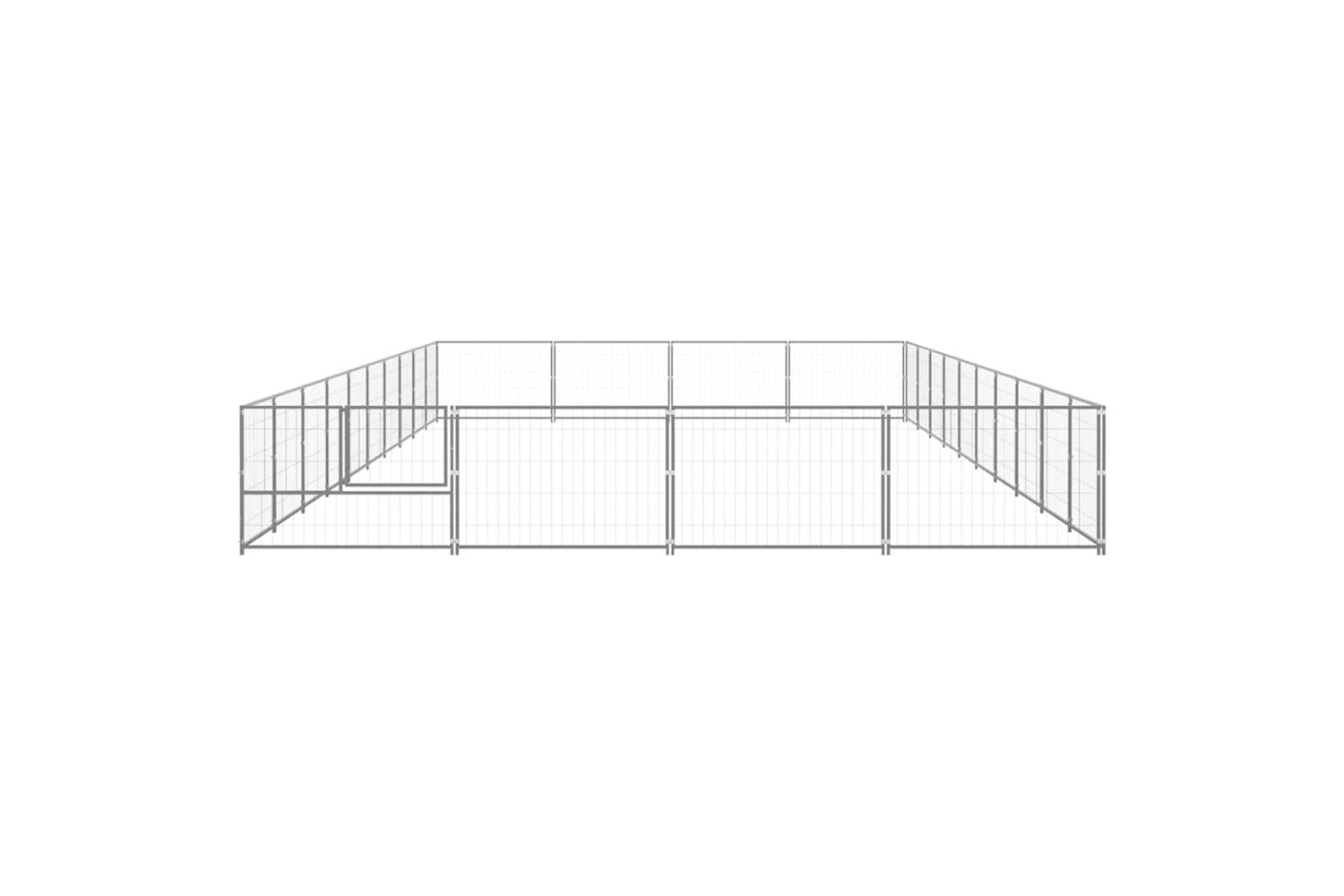 Vidaxl 3082156 Dog Kennel Silver 40 M2 Steel-4
