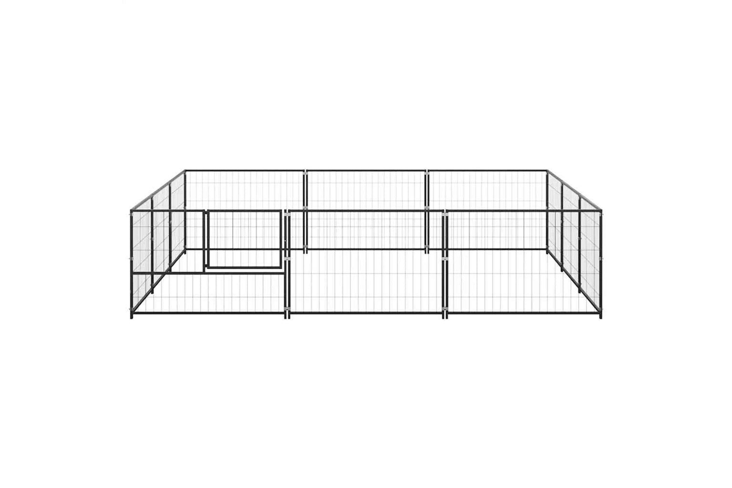 Vidaxl 3082127 Dog Kennel Black 9 M2 Steel-4