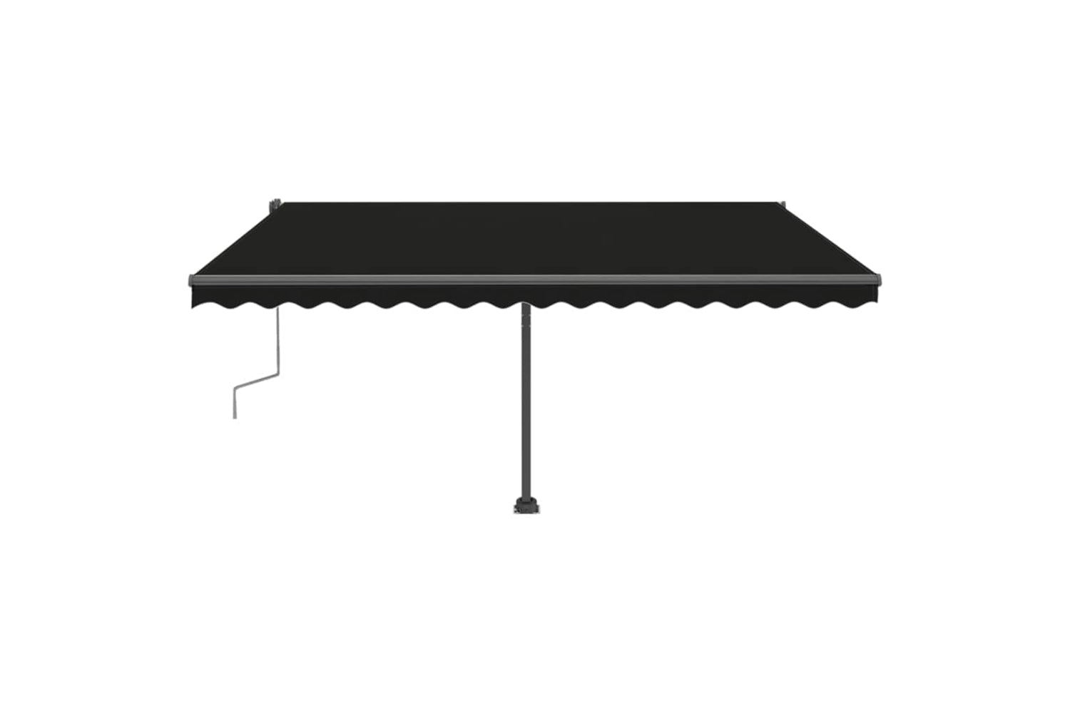 vidaXL 3069739 Freestanding Manual Retractable Awning 400x300cm Anthracite-4