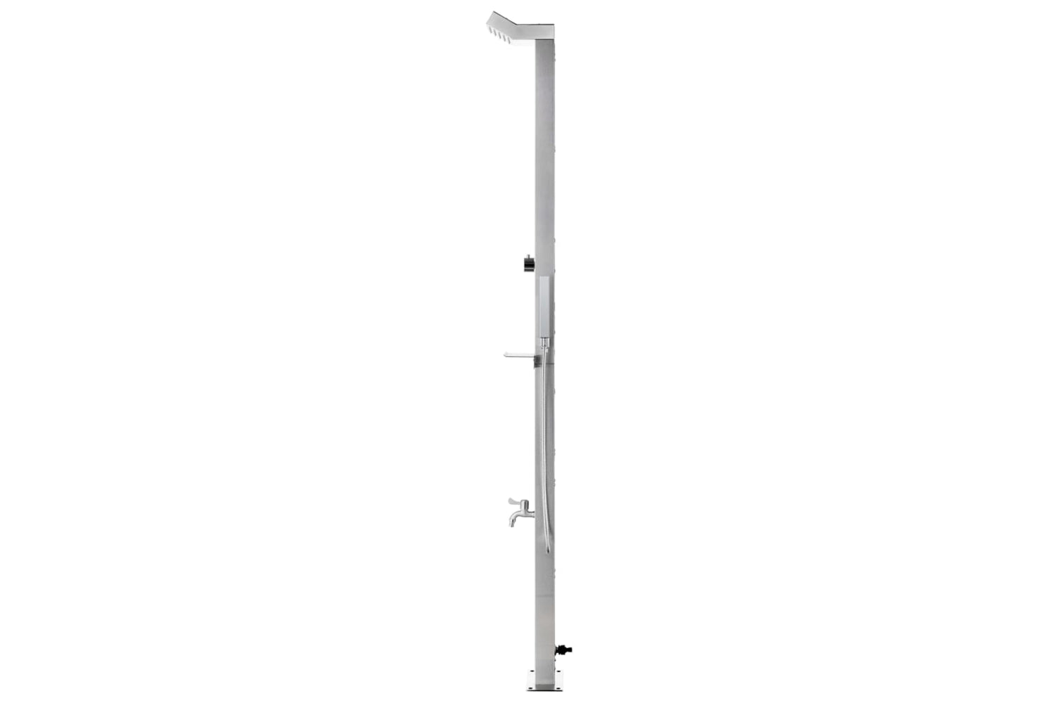 vidaXL 3070777 Garden Shower With Brown Base 225cm Stainless Steel-5