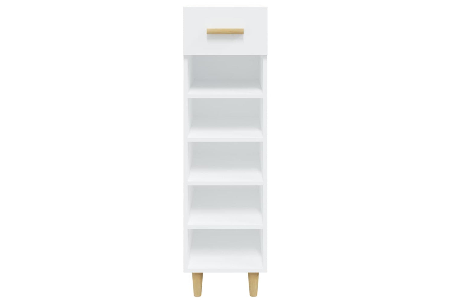 vidaXL 812804 Shoe Cabinet High Gloss White 30x35x105cm Engineered Wood