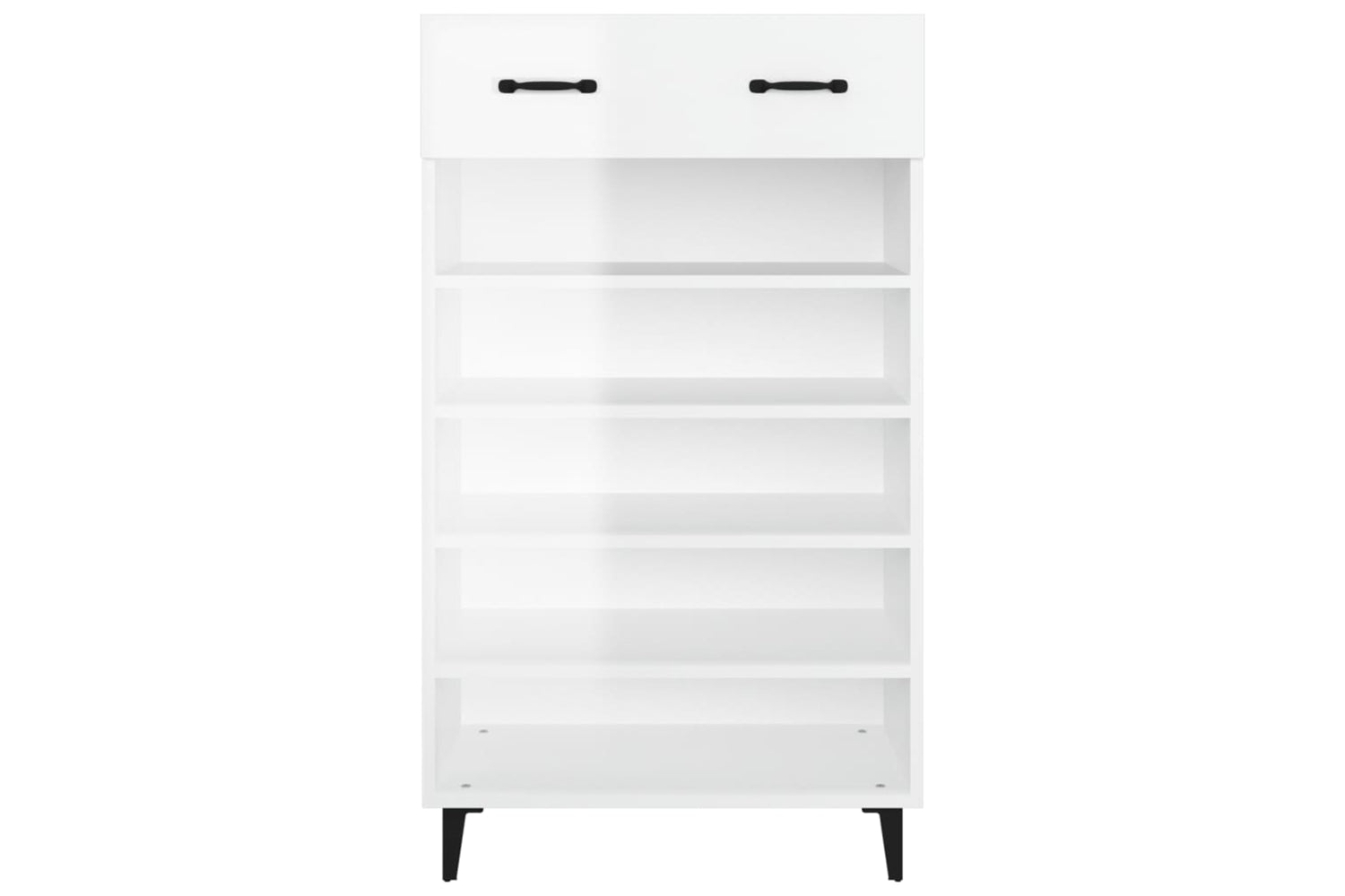 vidaXL 812795 Shoe Cabinet High Gloss White 60x35x105cm Engineered Wood-5