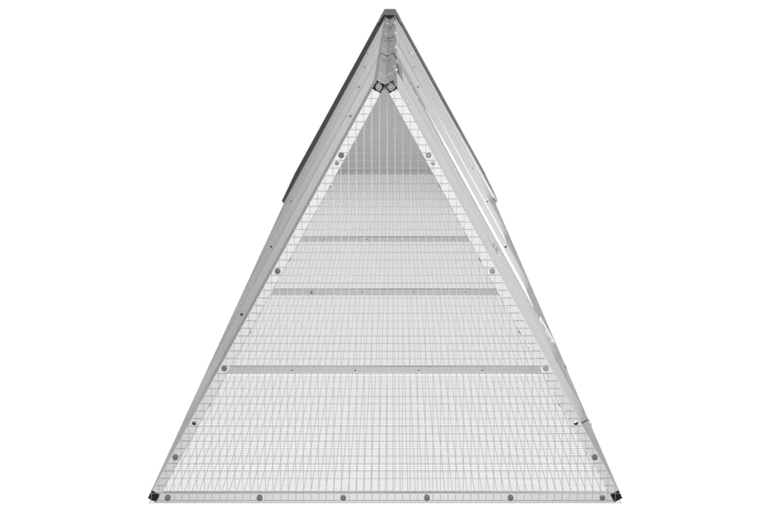 vidaXL 3106448 Rabbit Cage Anthracite 504.5x80.5x71cm Galvanised Steel-4