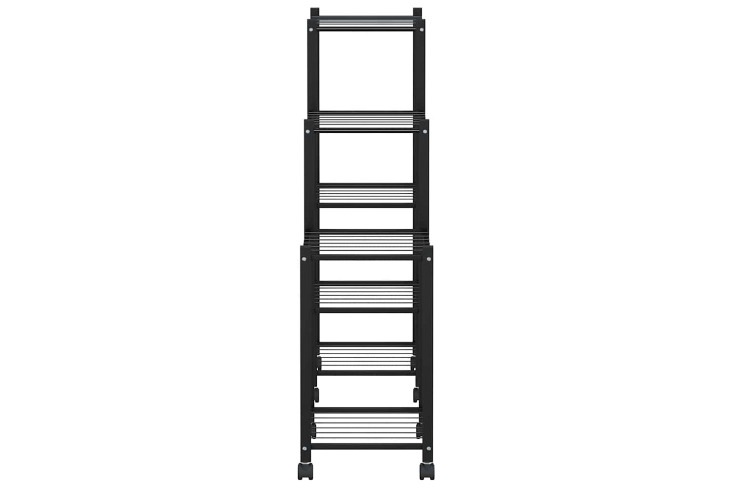 vidaXL 343130 Flower Stand With Wheels 83x25x83.5cm Black Iron-5
