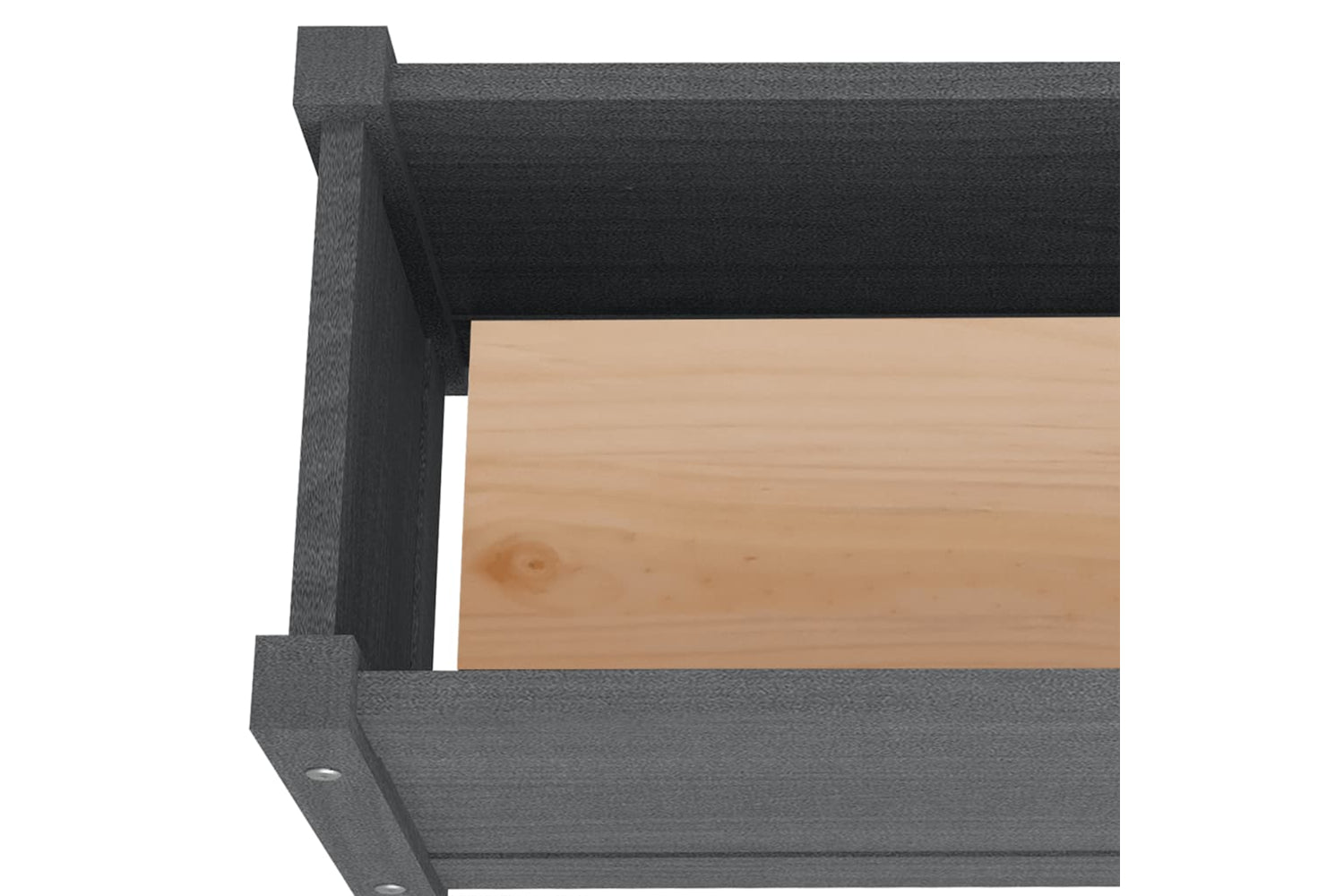 vidaXL 810708 Garden Planter Grey 60x31x31cm Solid Pinewood-4