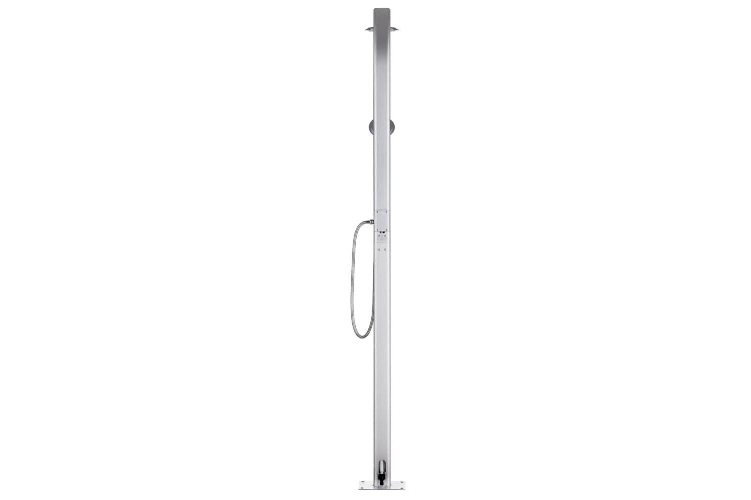 vidaXL 3070791 Garden Shower With Brown Base 220cm Aluminium-6