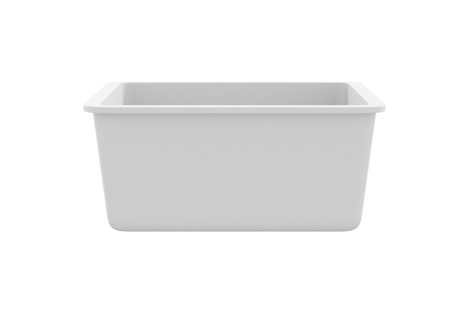 Vidaxl Granite Kitchen Sink Single Basin White-5