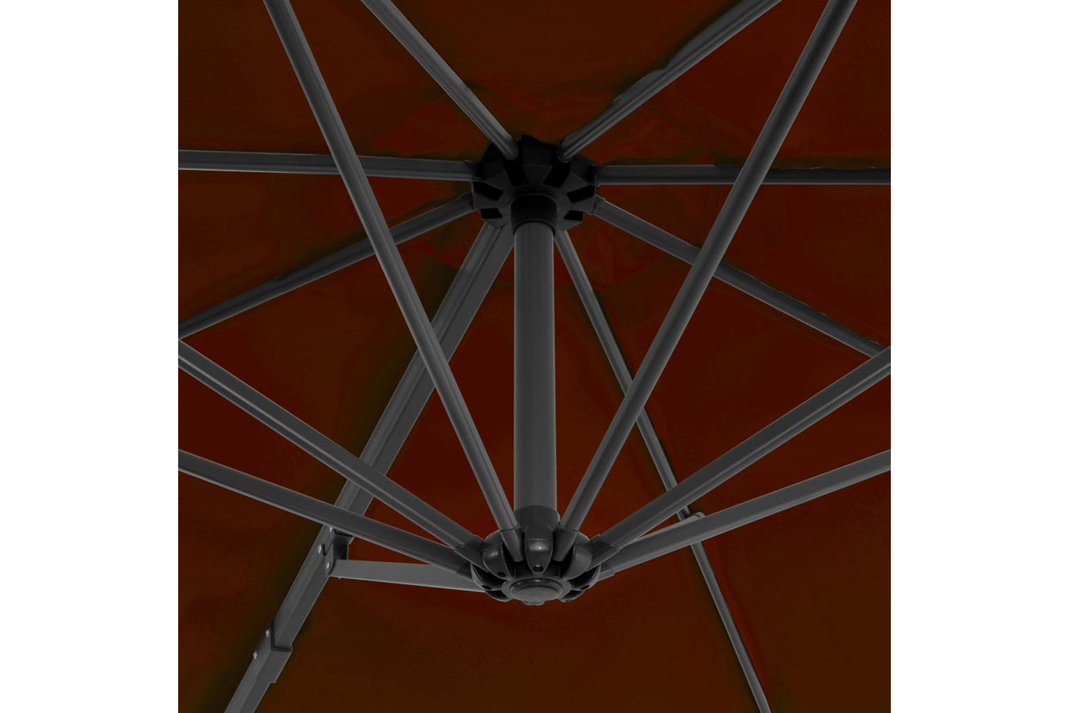 vidaXL 312307 Cantilever Umbrella With Aluminium Pole Terracotta 300cm-5