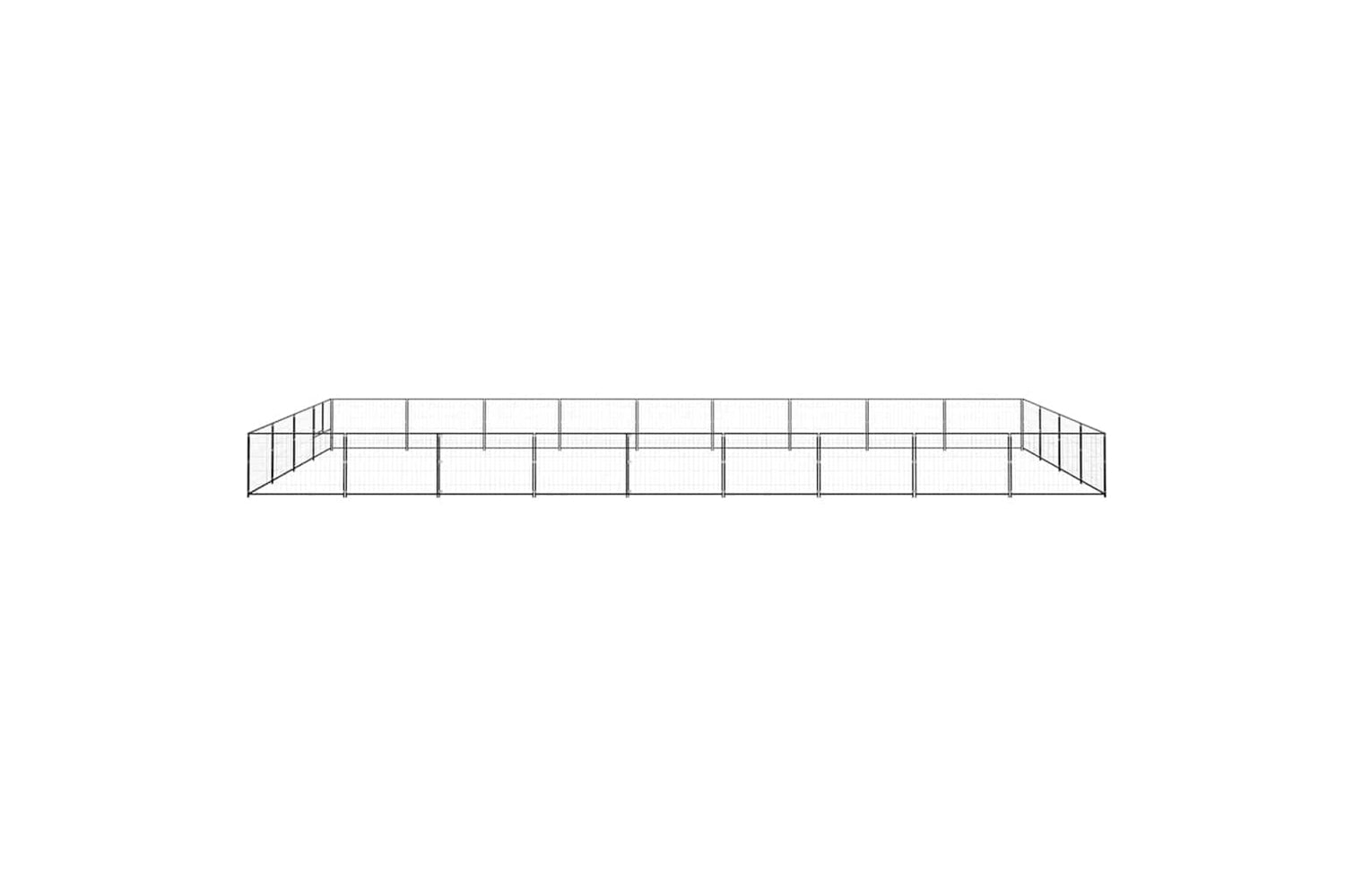 Vidaxl 3082148 Dog Kennel Black 36 M2 Steel-3