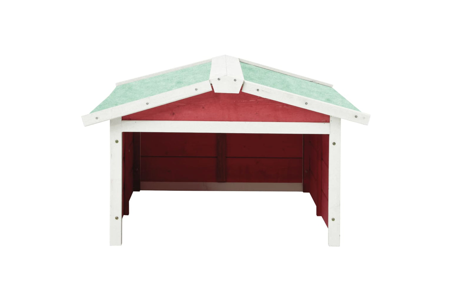 vidaXL 170881 Robotic Lawn Mower Garage 72x87x50cm Red And White Firwood-3