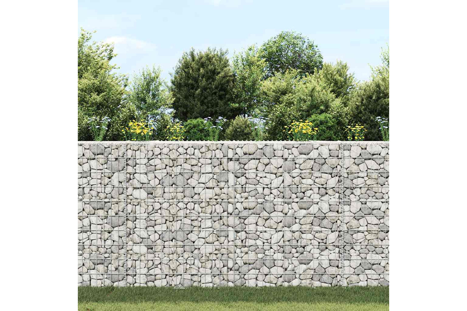 vidaXL 145654 Trapezium Gabion Raised Bed Galvanised Steel 150x20x100cm-2