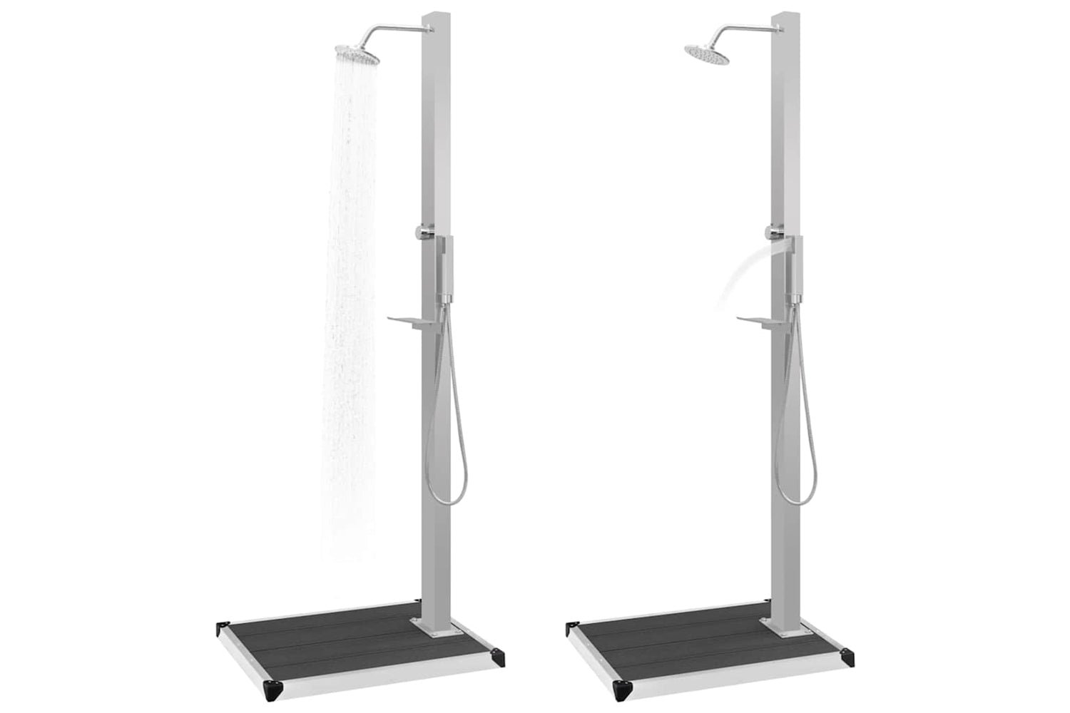Vidaxl 3051286 Outdoor Shower With Tray Wpc Stainless Steel-3