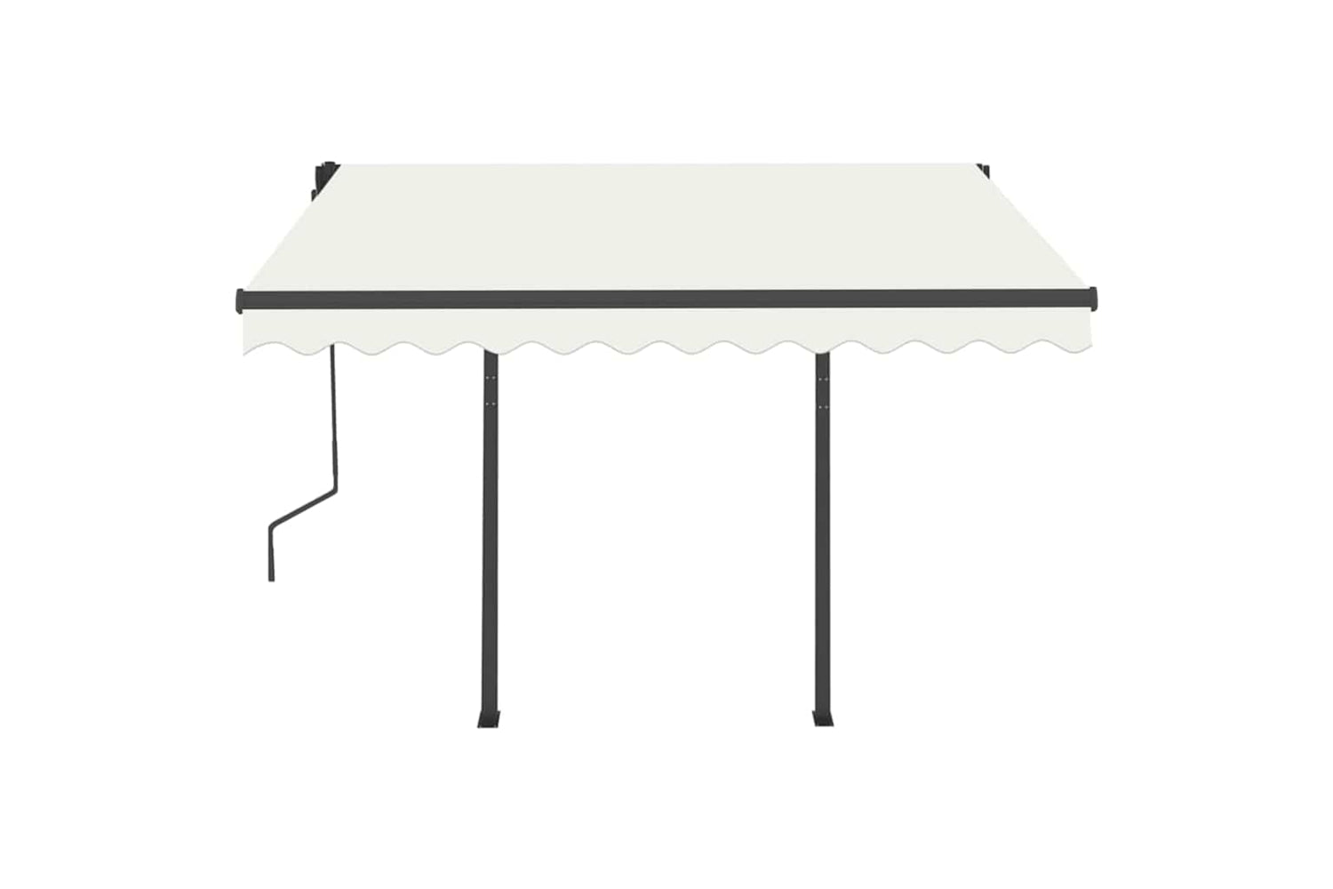 Vidaxl Manual Retractable Awning With Led 3x2.5 M Cream-4
