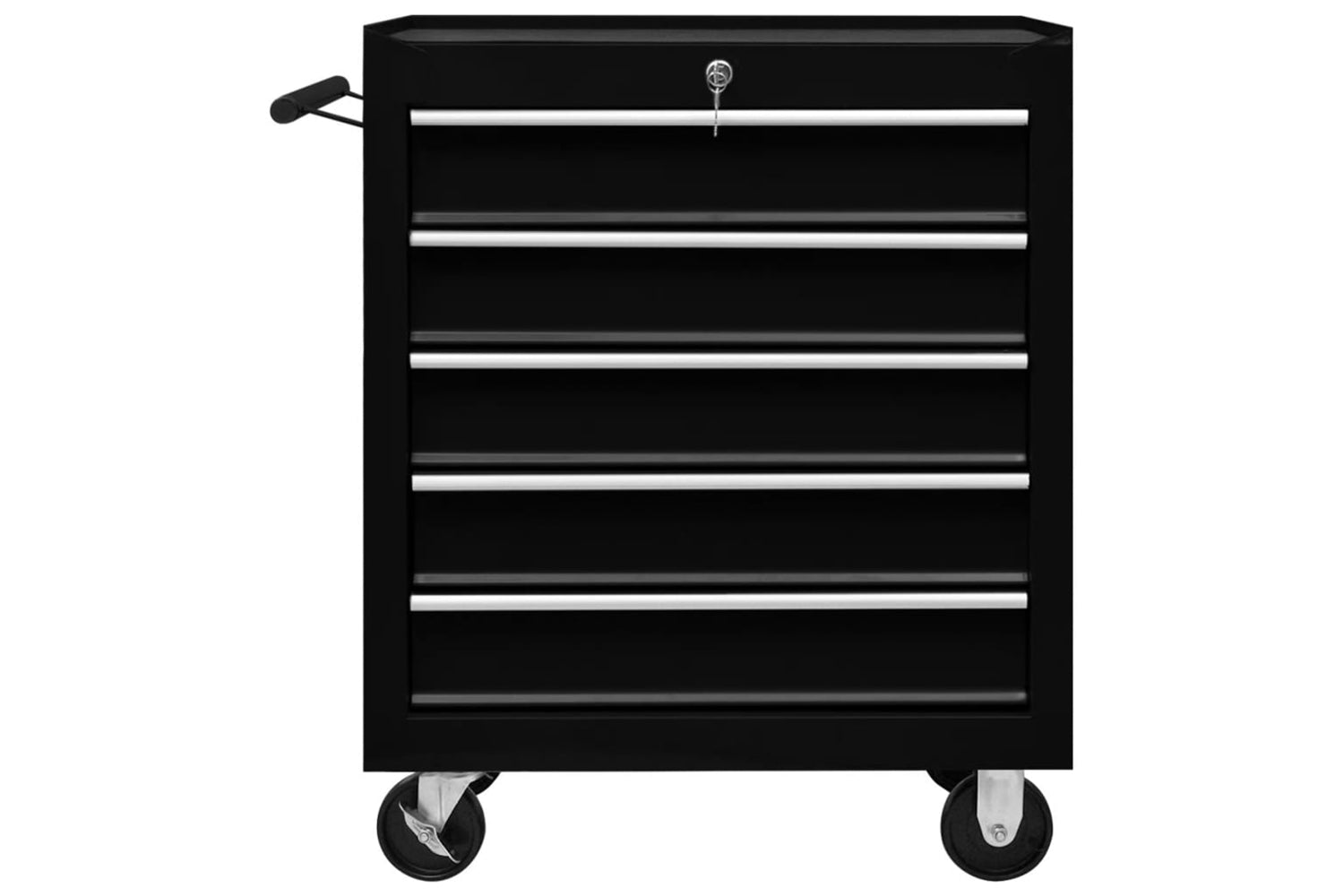 vidaXL 147172 Workshop Tool Trolley with 5 Drawers | Black-3