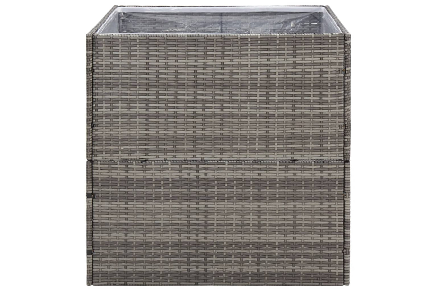 vidaXL 319177 Garden Planter Grey 80x80x80cm Poly Rattan-3