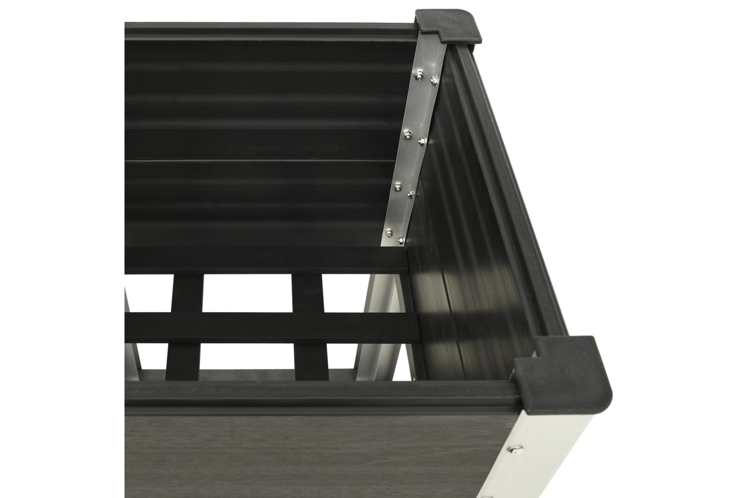 vidaXL 149013 Garden Raised Bed With Shelf 50x50x90cm Wpc Grey-3