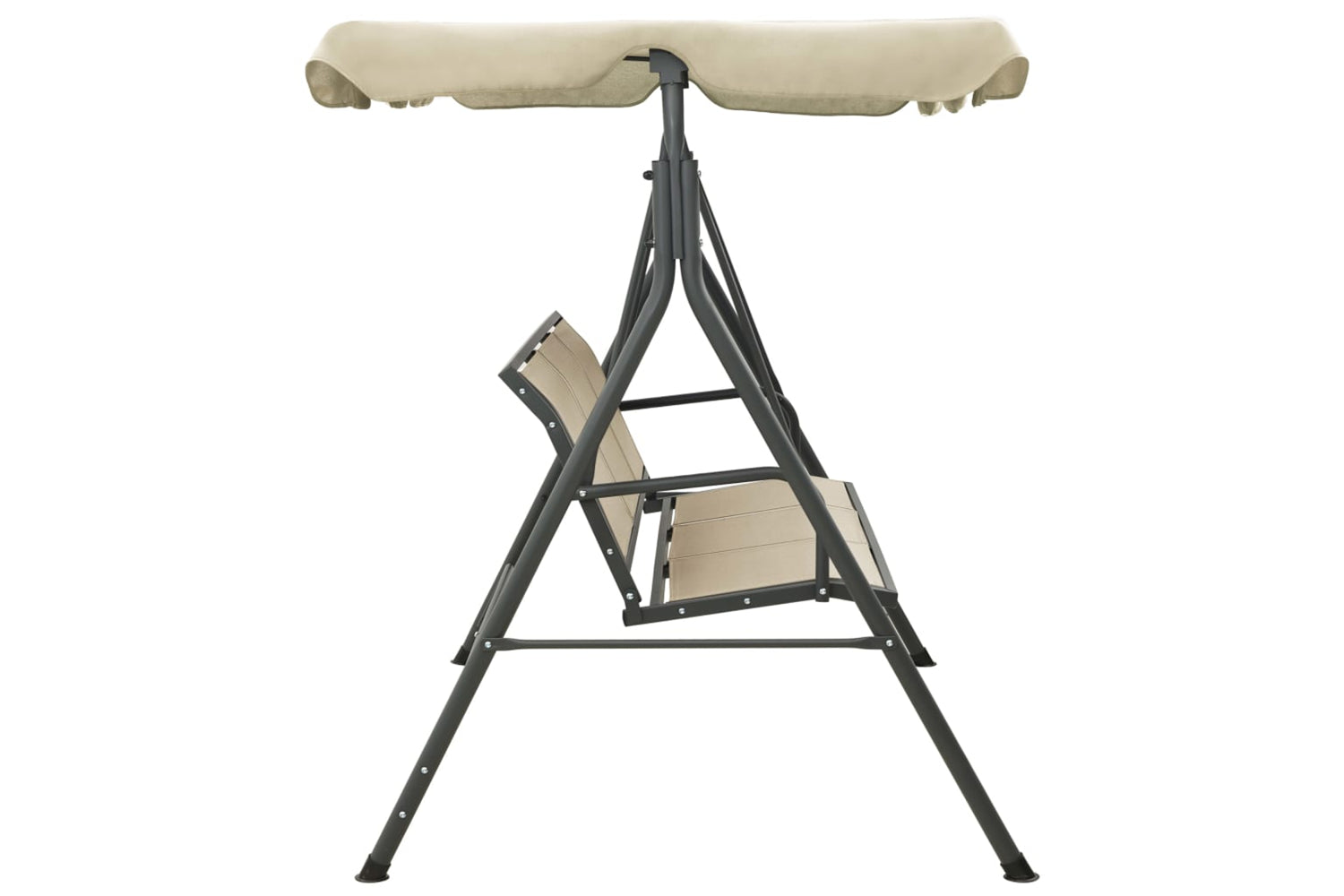 Vidaxl 313325 Garden Swing Chair With Canopy Anthracite And Sand-3