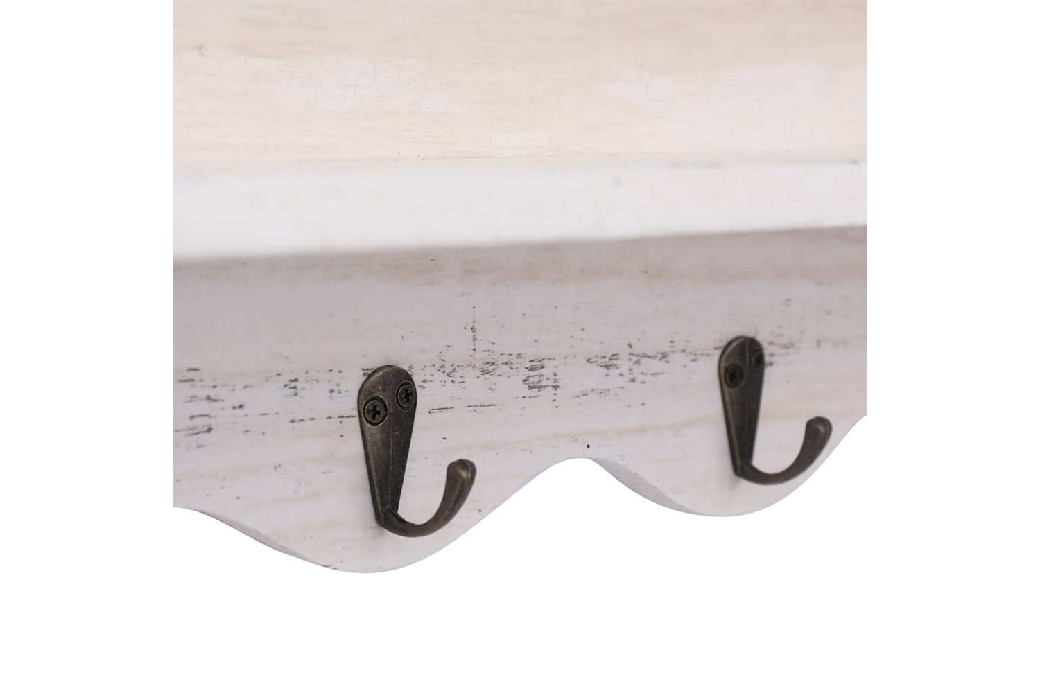 vidaXL 284235 Wall Mounted Coat Rack White 50x10x30cm Wood-5