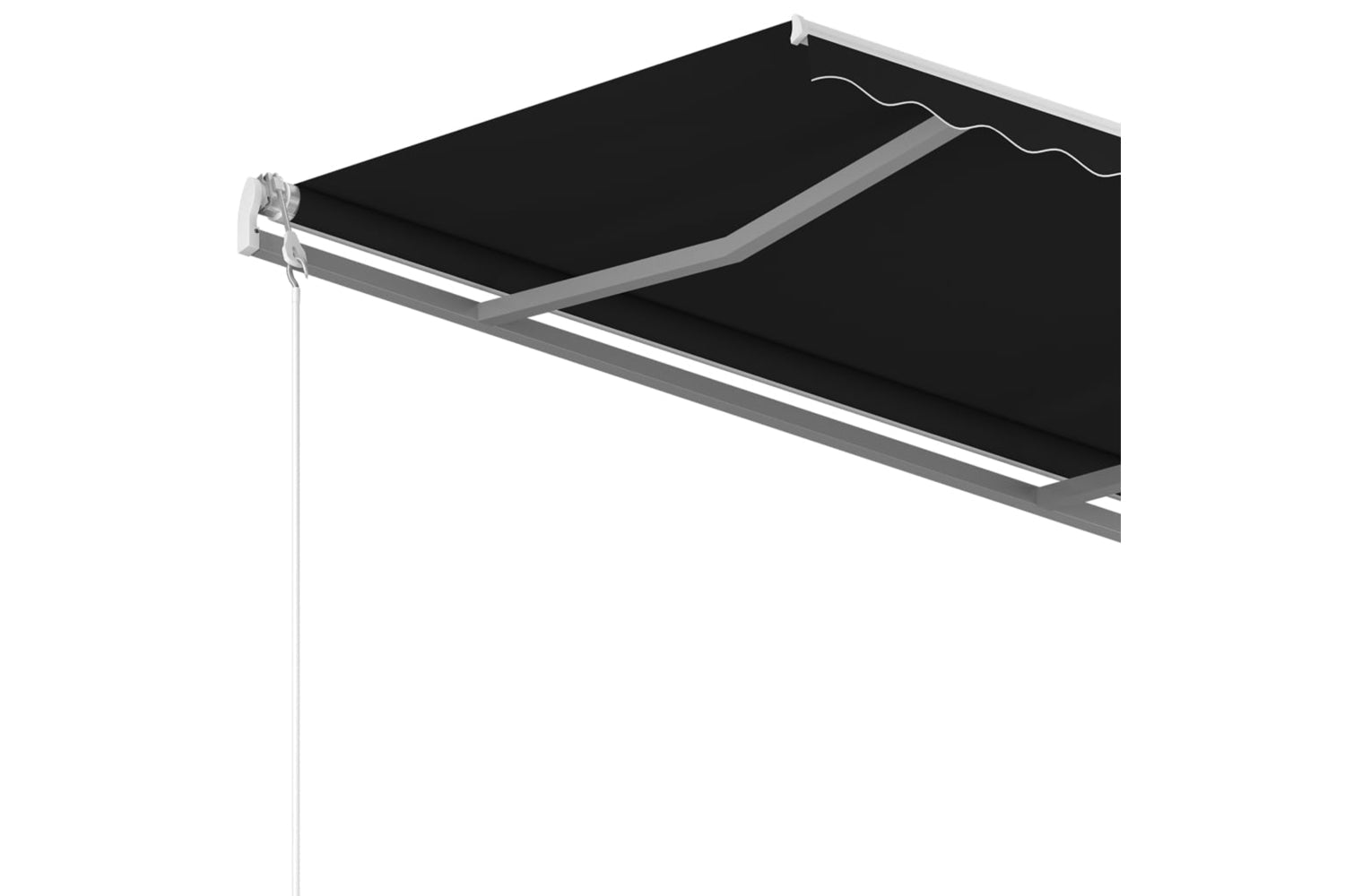 Vidaxl 3070019 Manual Retractable Awning With Posts 4x3.5 M Anthracite-6