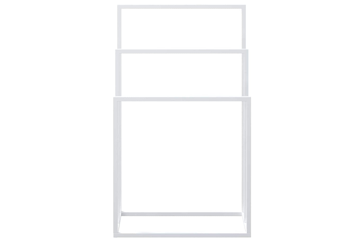 vidaXL 343091 Freestanding Towel Rack White 48x24x79cm Iron-4