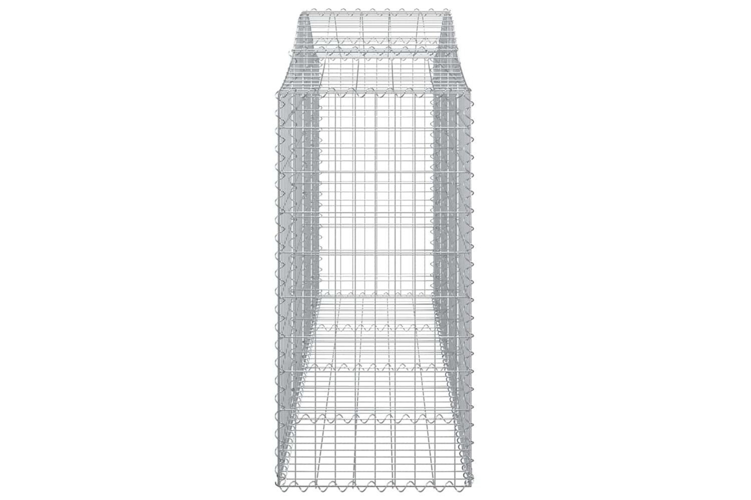 vidaXL 3145667 Arched Gabion Baskets 8 Pcs 200x50x120/140cm Galvanised Iron-4