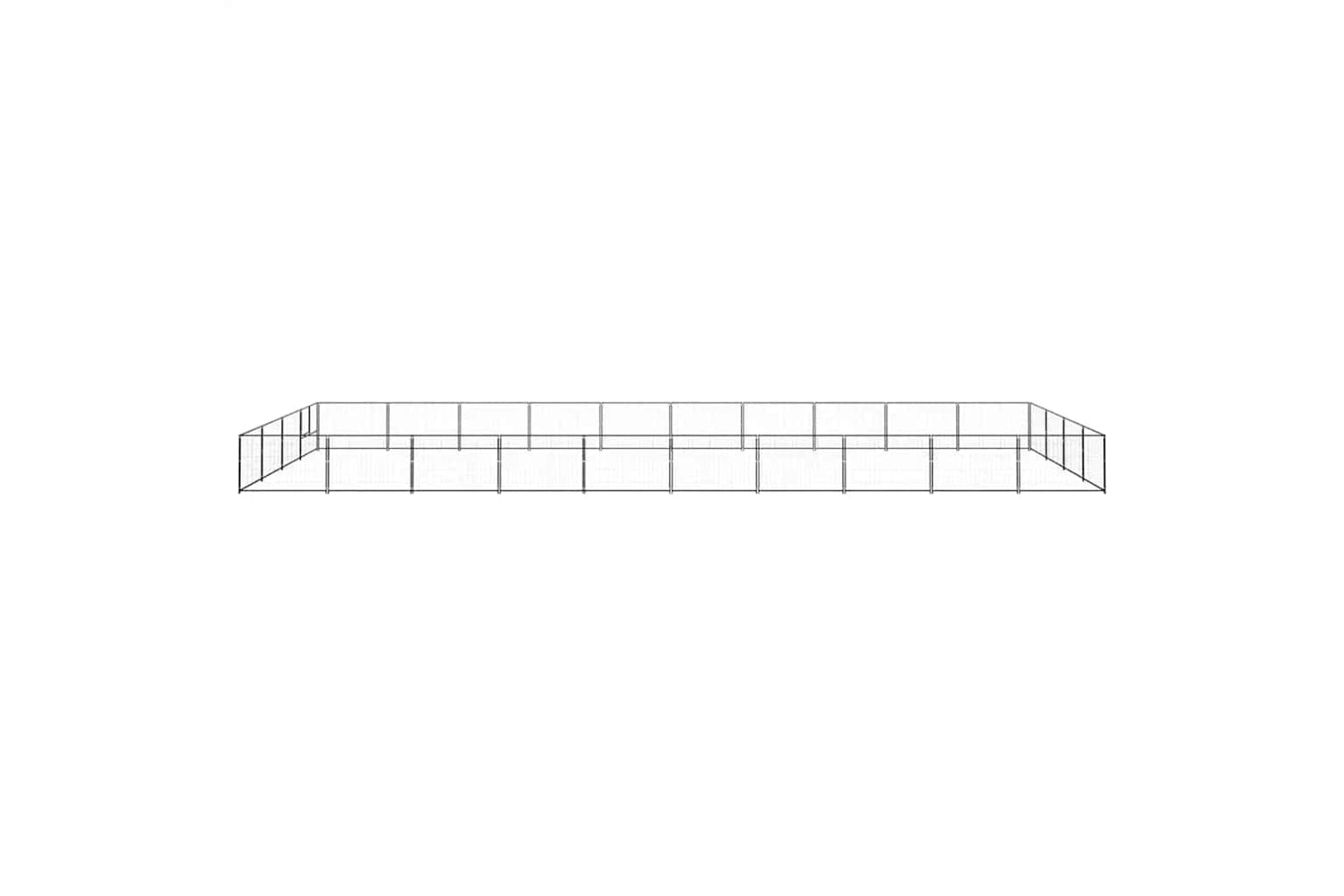 Vidaxl 3082149 Dog Kennel Black 40 M2 Steel-3