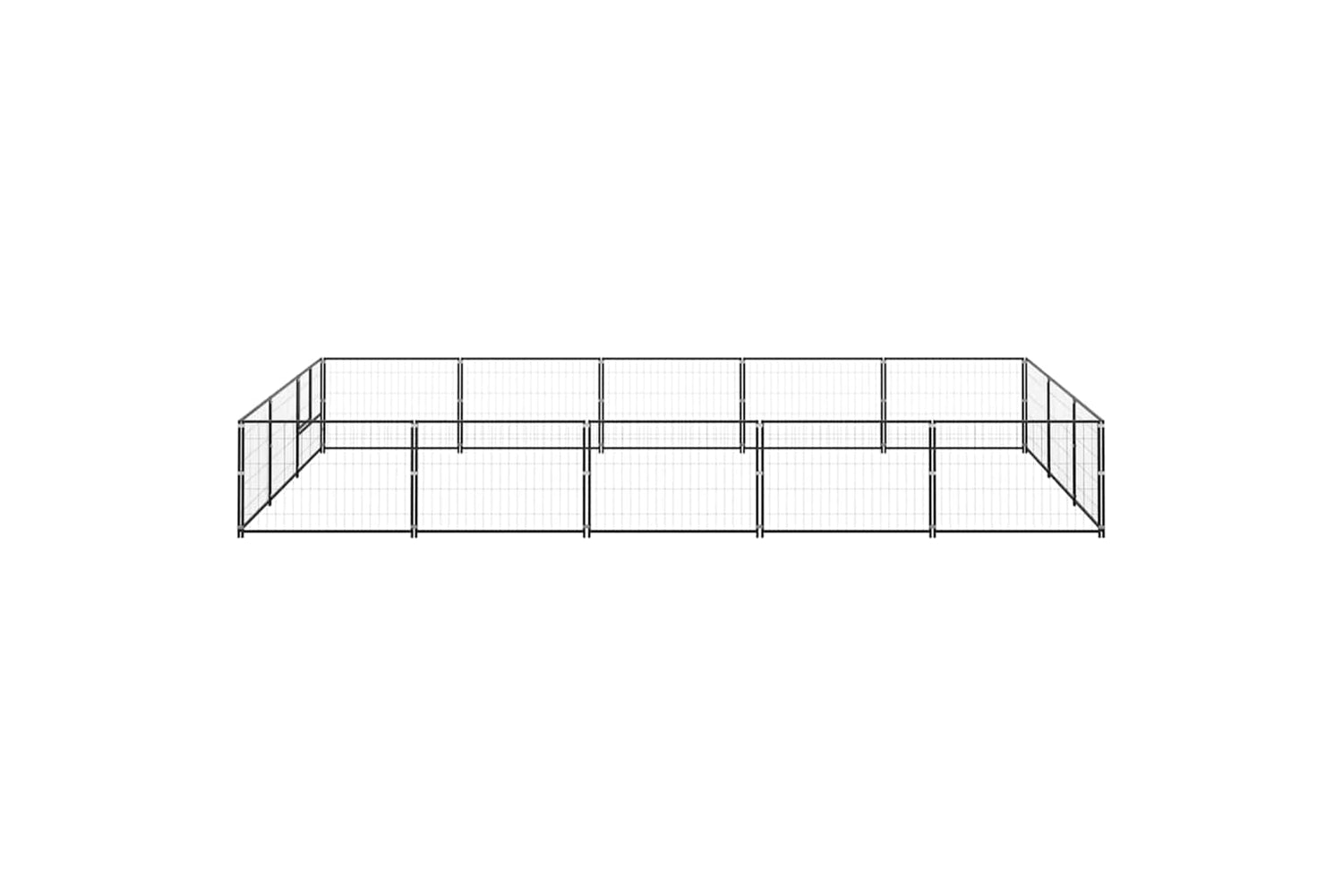 Vidaxl 3082129 Dog Kennel Black 15 M2 Steel-3
