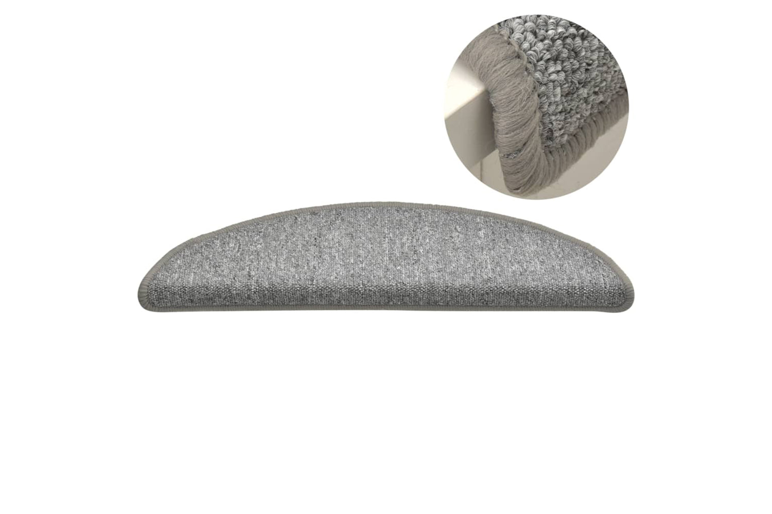 vidaXL 322370 Carpet Stair Treads 15 Pcs Light Grey 56x17x3cm-3