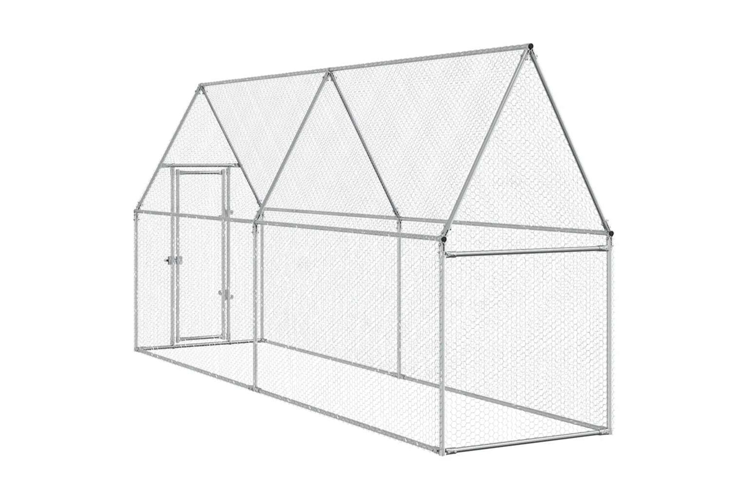 Vidaxl Chicken Cage Silver 400x100x190 Cm Galvanised Steel-7