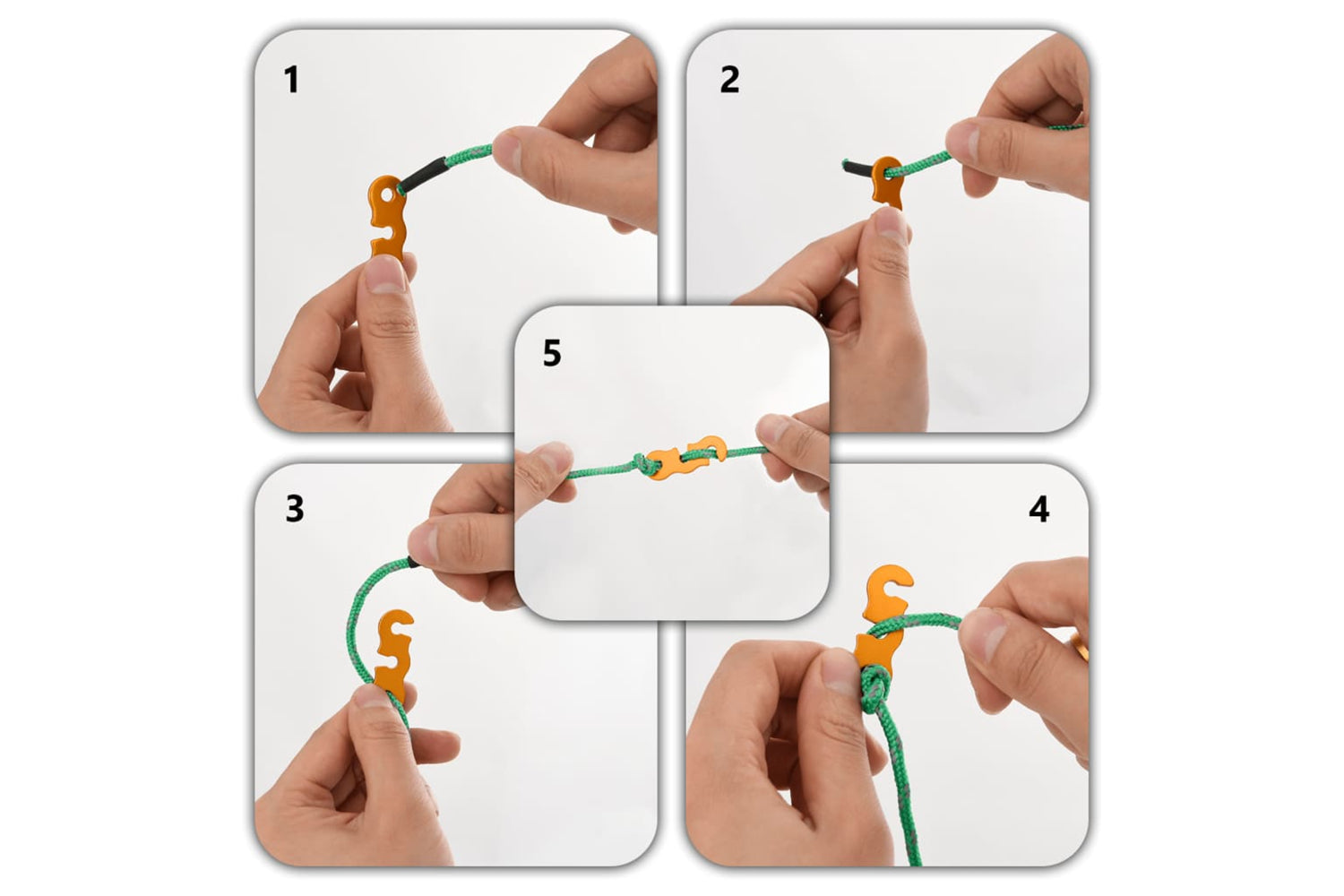 vidaXL 4008133 Tent Guy Ropes With Spanners Reflective 8 Pcs 4 M 4mm-2