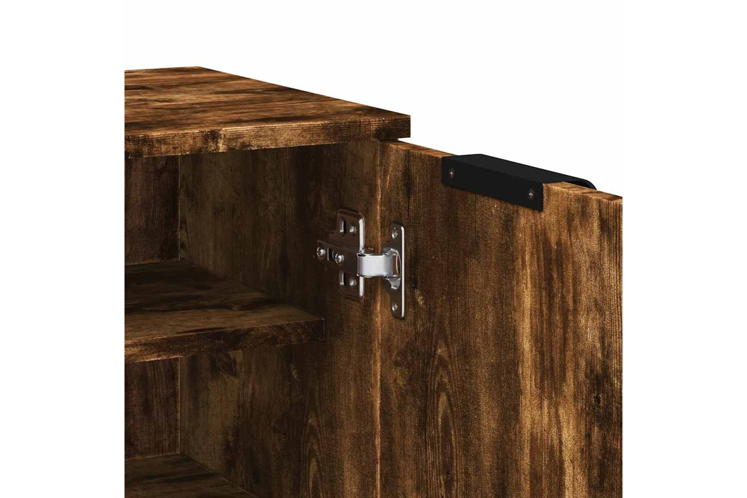 Vidaxl 817108 Shoe Cabinet Smoked Oak 59x35x100 Cm Engineered Wood-7
