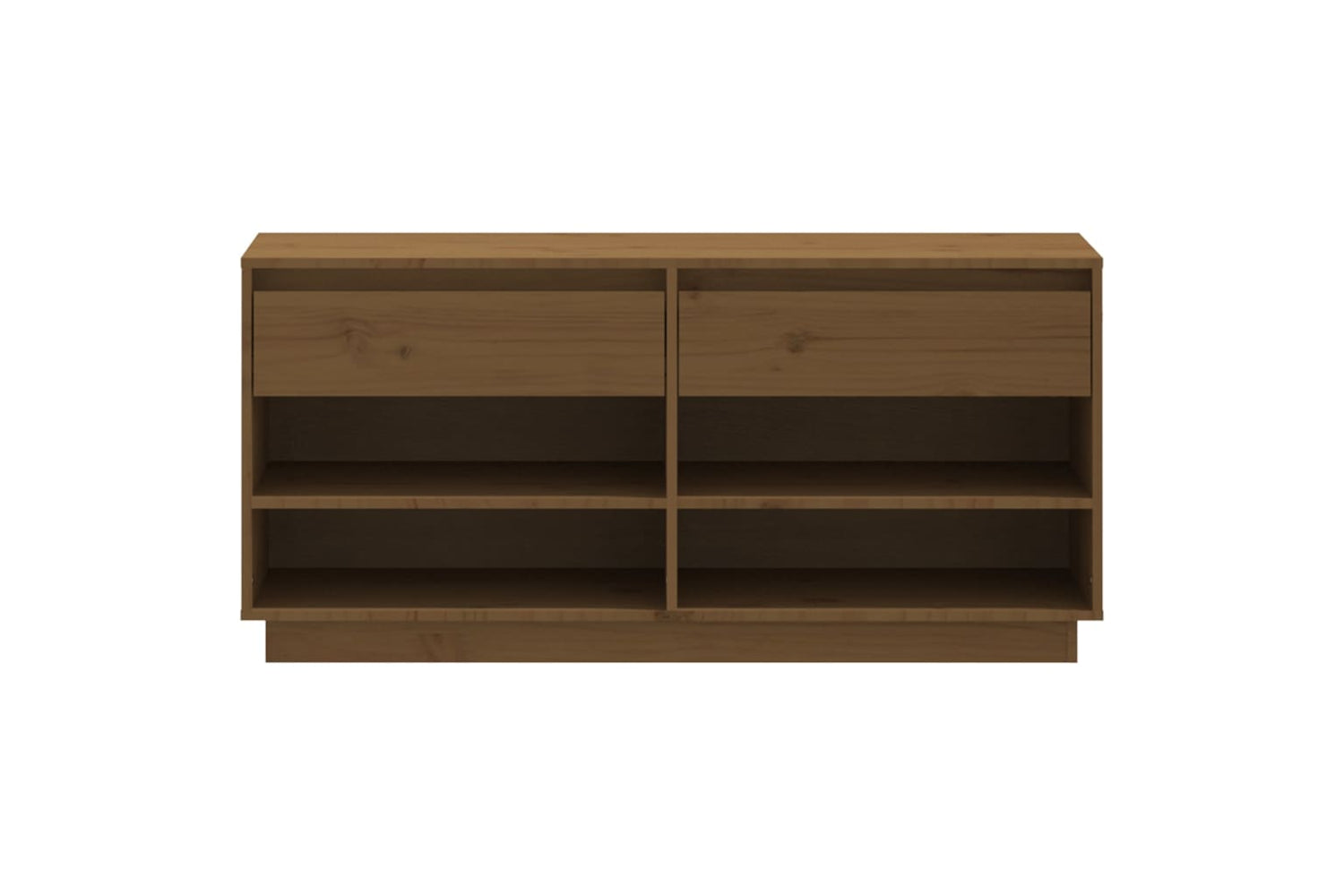 vidaXL 814447 Shoe Cabinet Honey Brown 110x34x52cm Solid Wood Pine-4