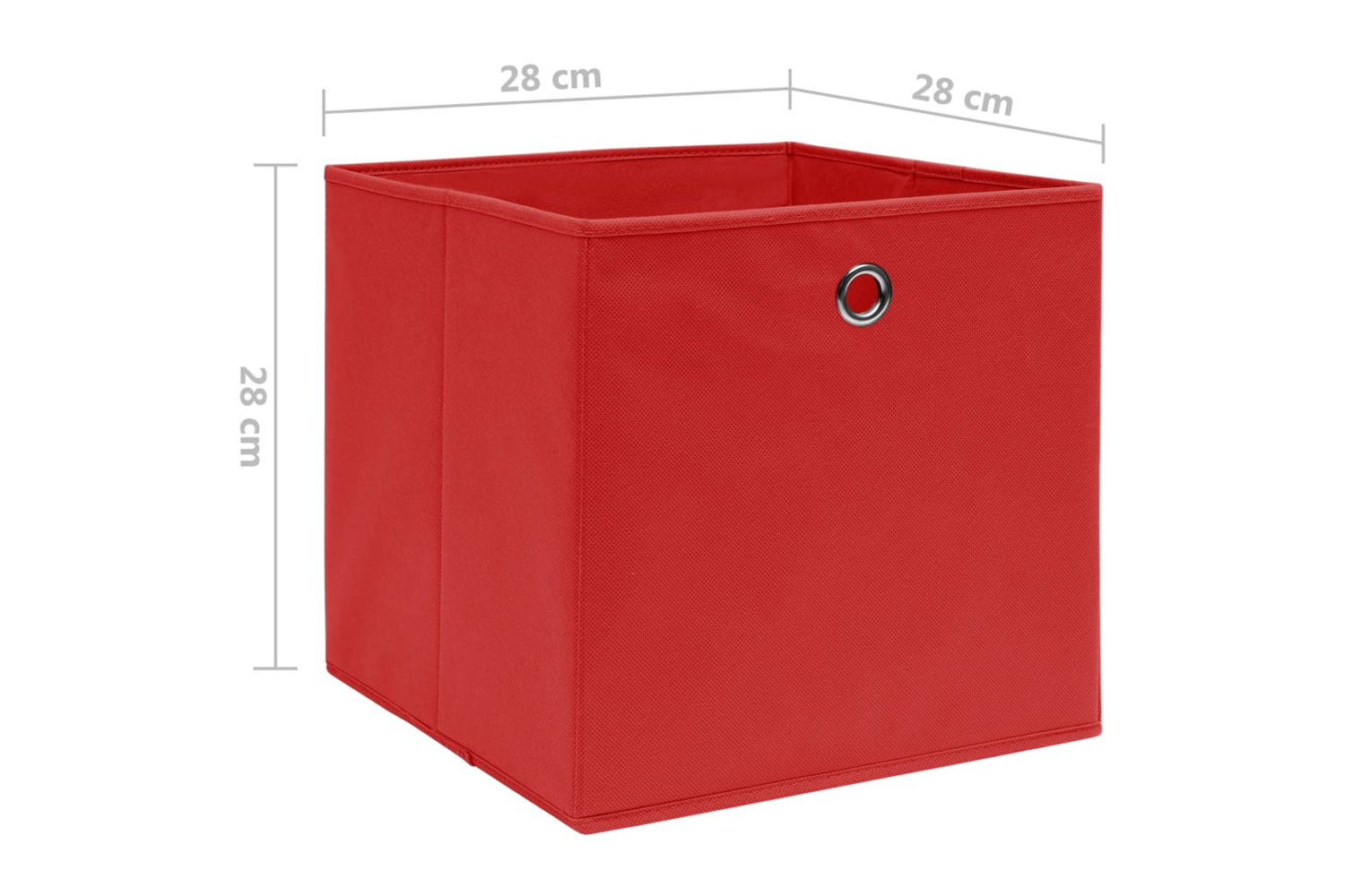 vidaXL 325221 Storage Boxes 10 Pcs Non-woven Fabric 28x28x28cm Red-5