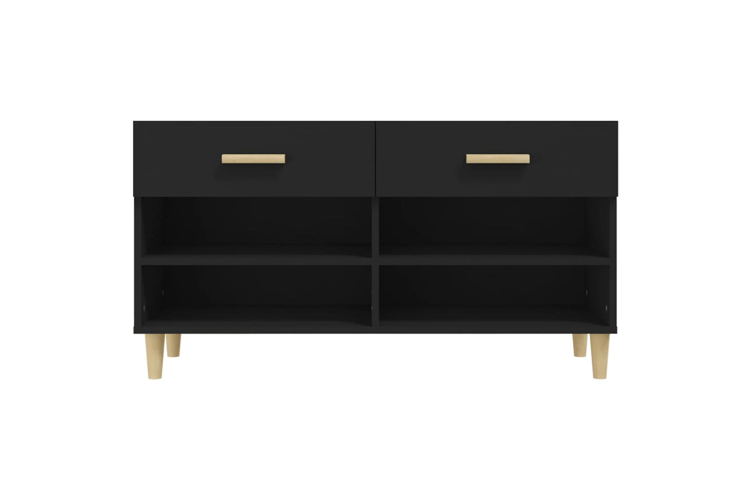 vidaXL 812817 Shoe Cabinet Black 102x35x55cm Engineered Wood-5