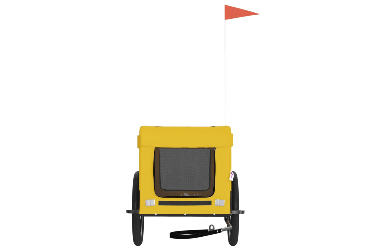Vidaxl 93924 Pet Bike Trailer Yellow And Black Oxford Fabric&iron-4