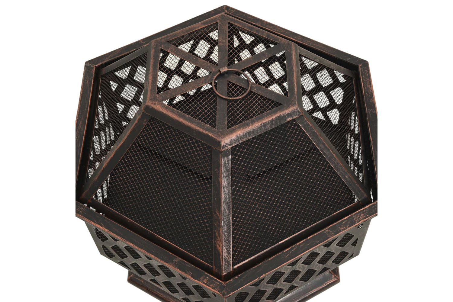 vidaXL 311887 Rustic Fire Pit With Poker 62x54x56cm Xxl Steel-5