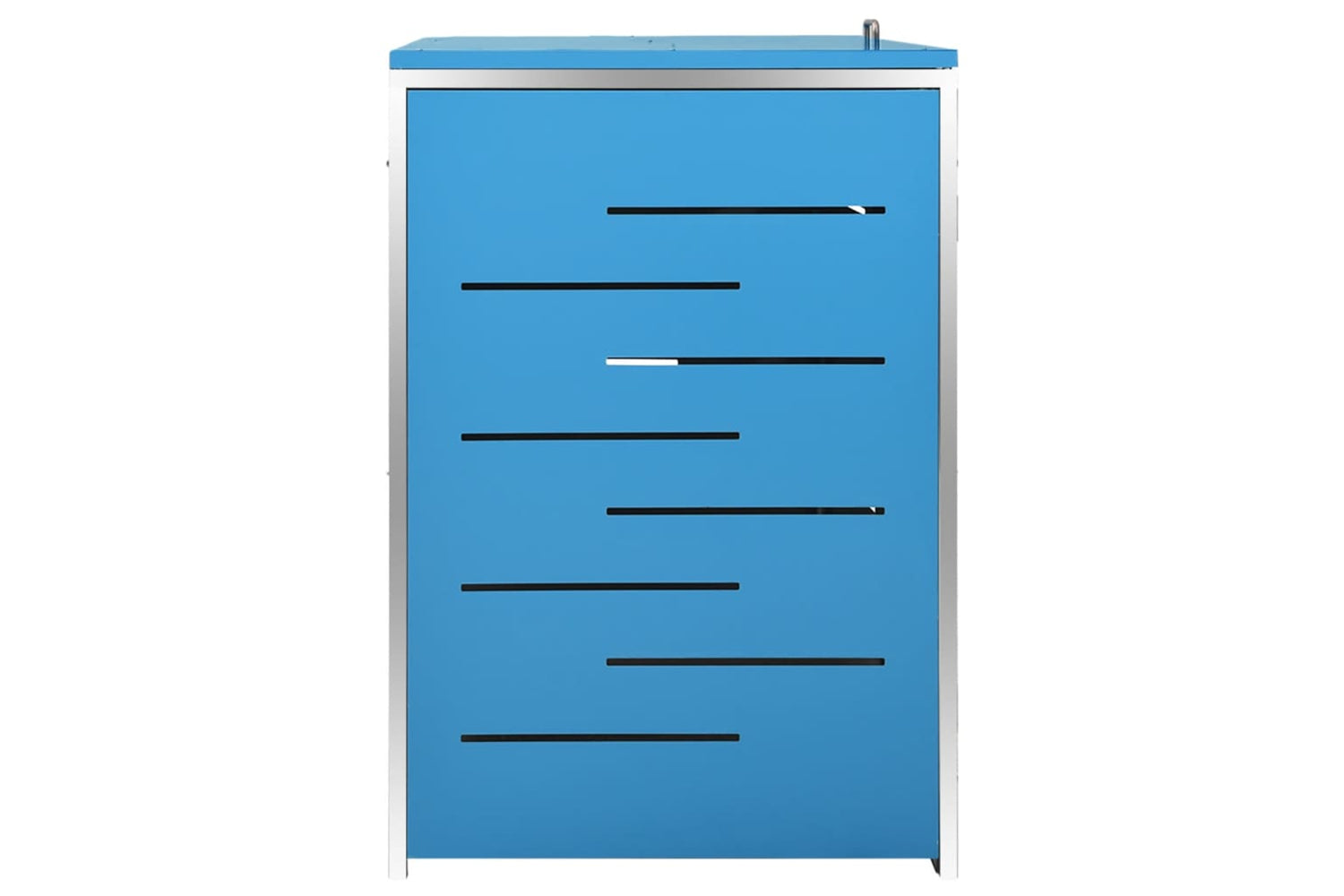 vidaXL Quadruple Wheelie Bin Shed 276.5x77.5x112.5cm Stainless Steel-5