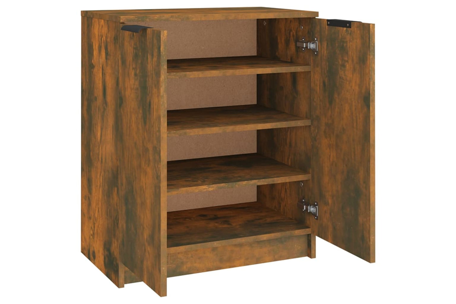 vidaXL 817102 Shoe Cabinet Smoked Oak 59x35x70cm Engineered Wood-4