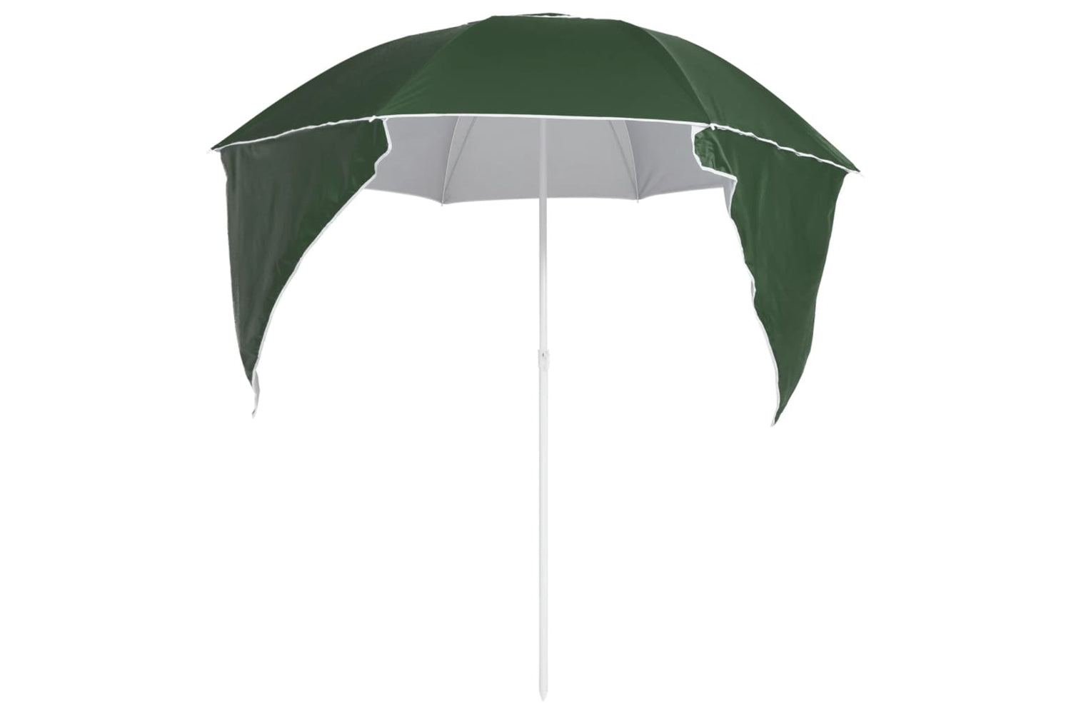 vidaXL 318838 Beach Umbrella With Side Walls Green 215cm-4