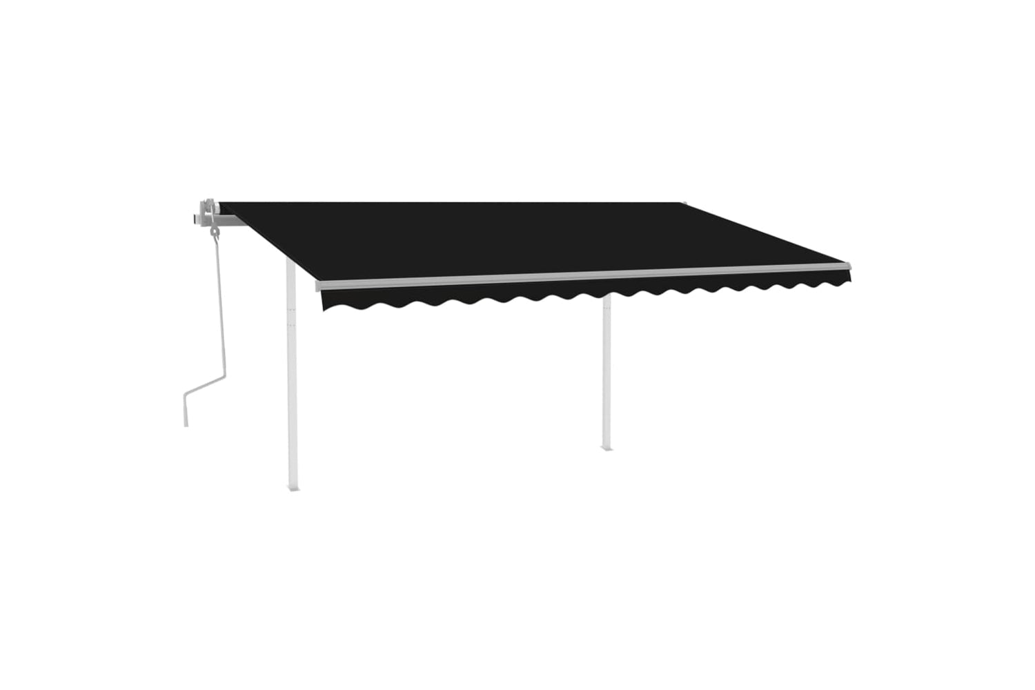 Vidaxl 3070024 Manual Retractable Awning With Led 4x3.5 M Anthracite-2