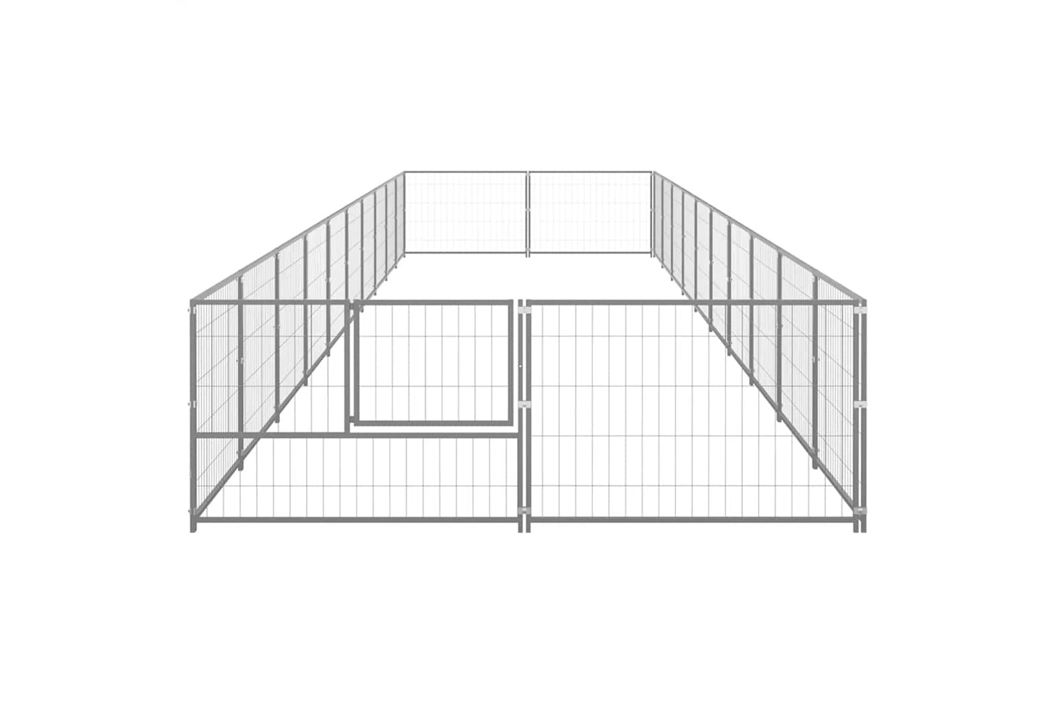 Vidaxl 3082126 Dog Kennel Silver 20 M2 Steel-4