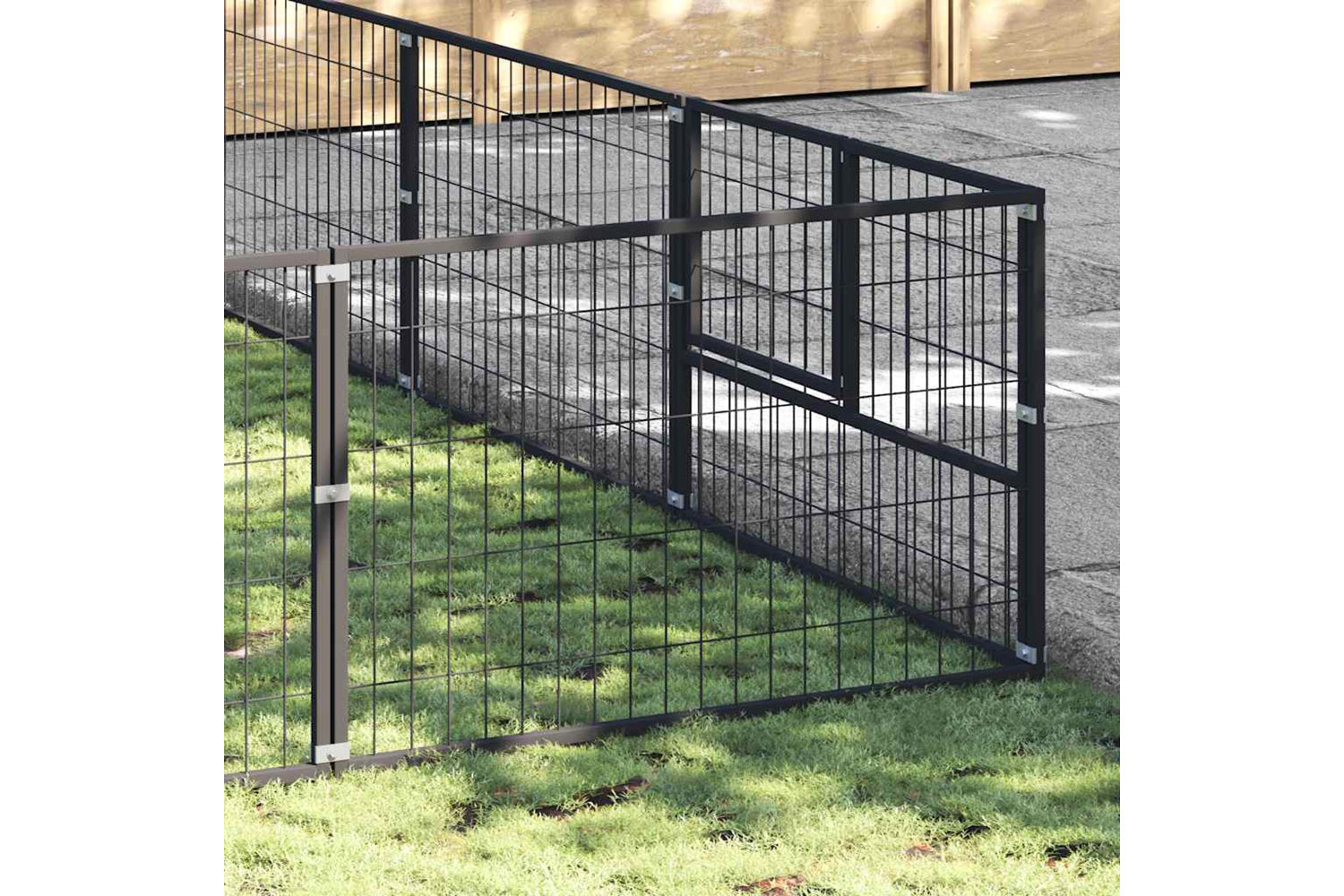 Vidaxl 3082162 Dog Kennel Black 50 M2 Steel-2