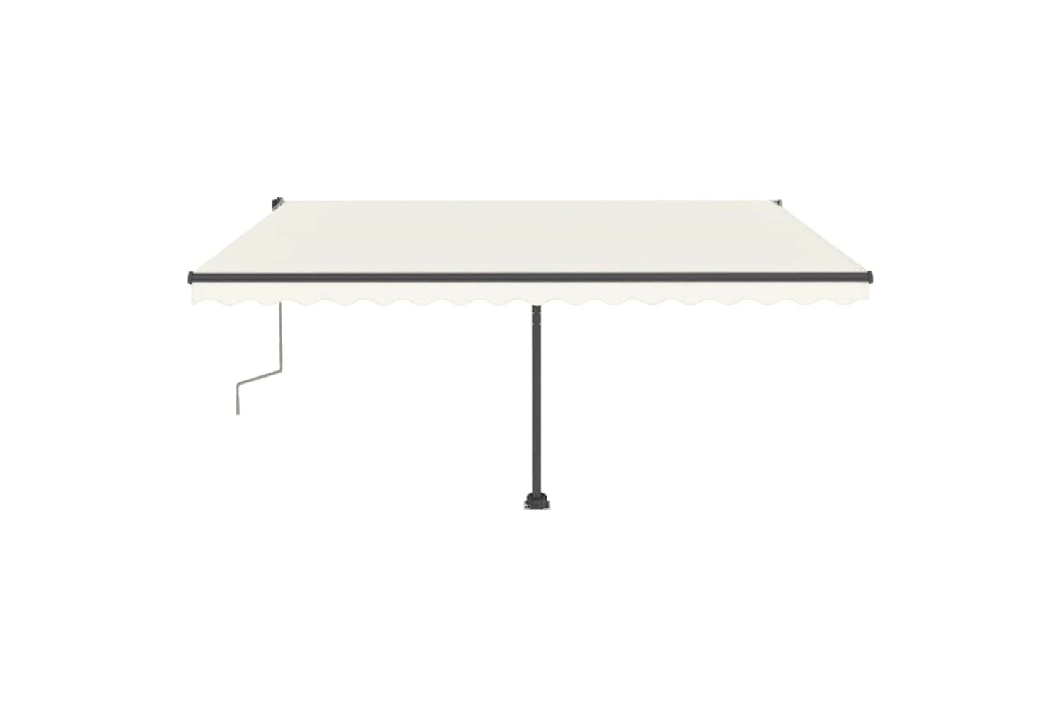 Vidaxl Manual Retractable Awning With Led 400x300 Cm Cream-4