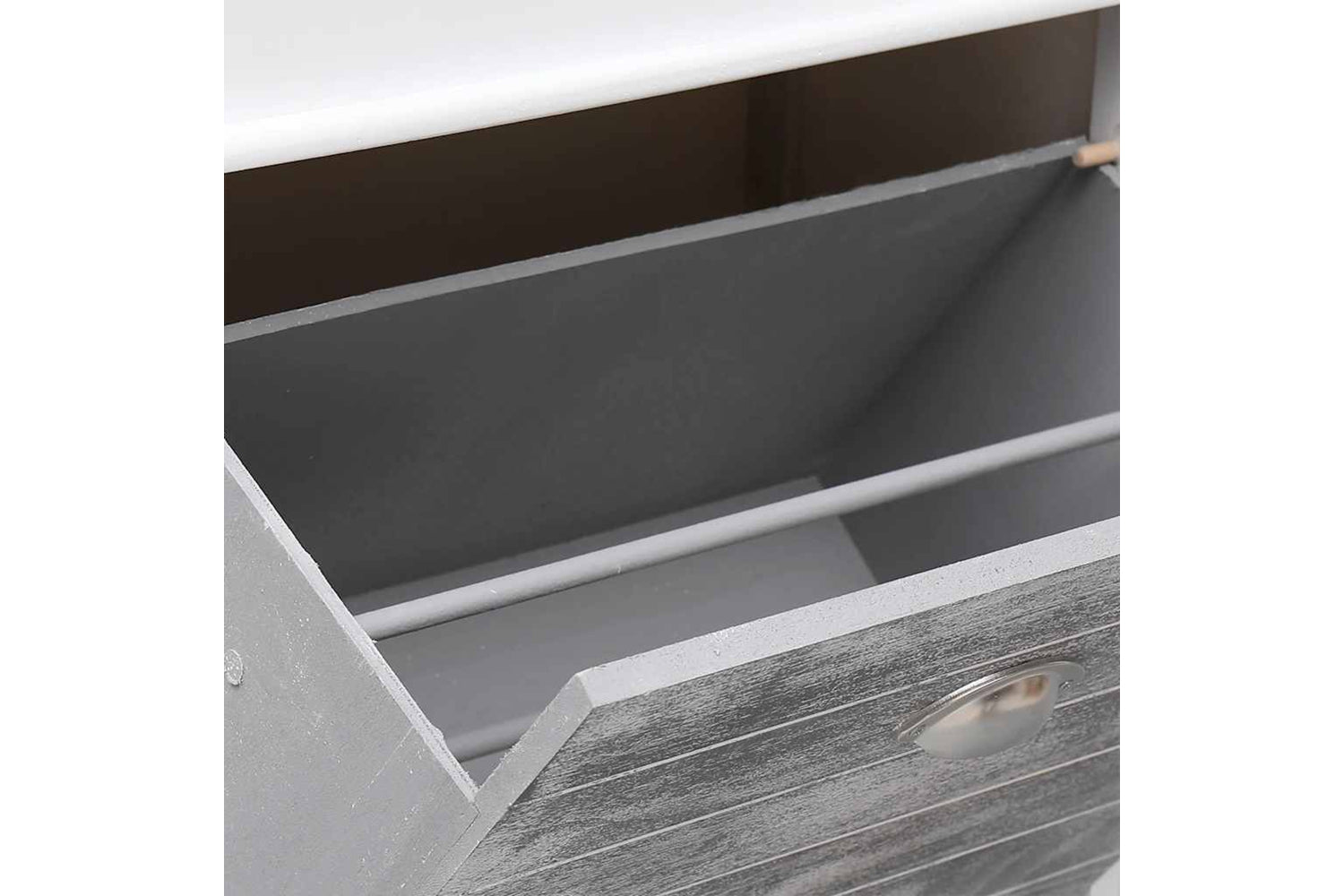 vidaXL 284087 Shoe Cabinet Grey 50x28x98cm Paulownia Wood-7