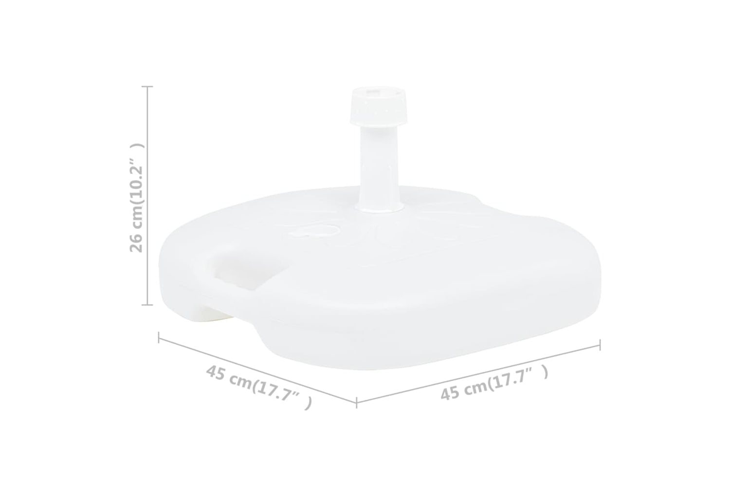 Vidaxl 48773 Umbrella Base Sand/water Filled 16 L White Plastic-6