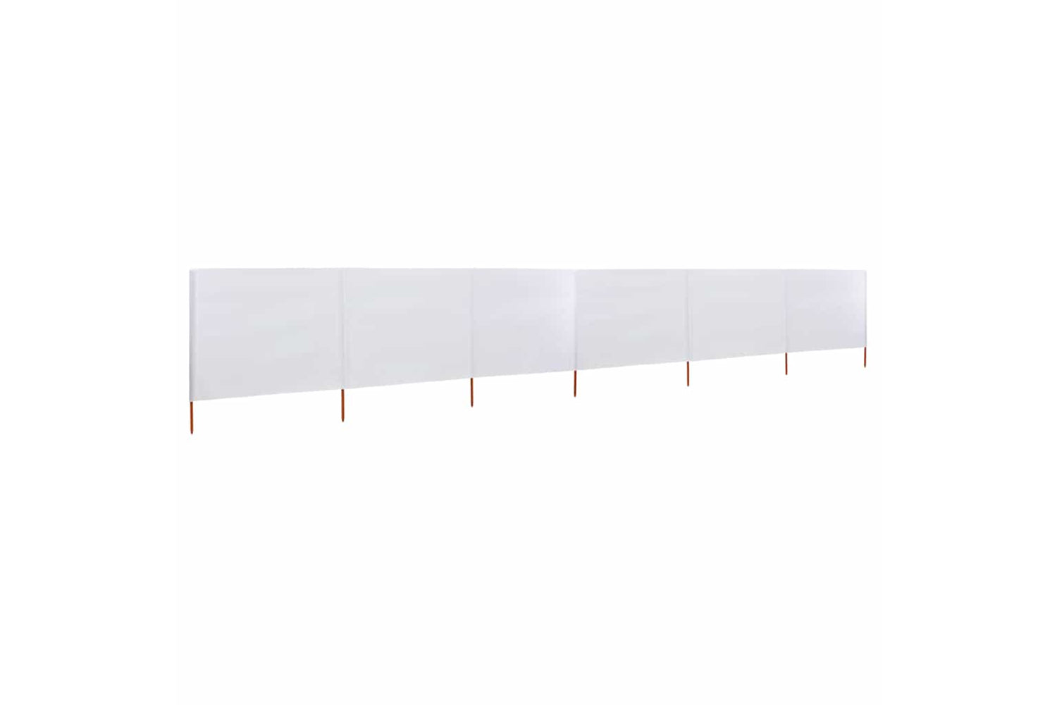 vidaXL 47174 6-panel Wind Screen Fabric 800x120cm Sand White-2
