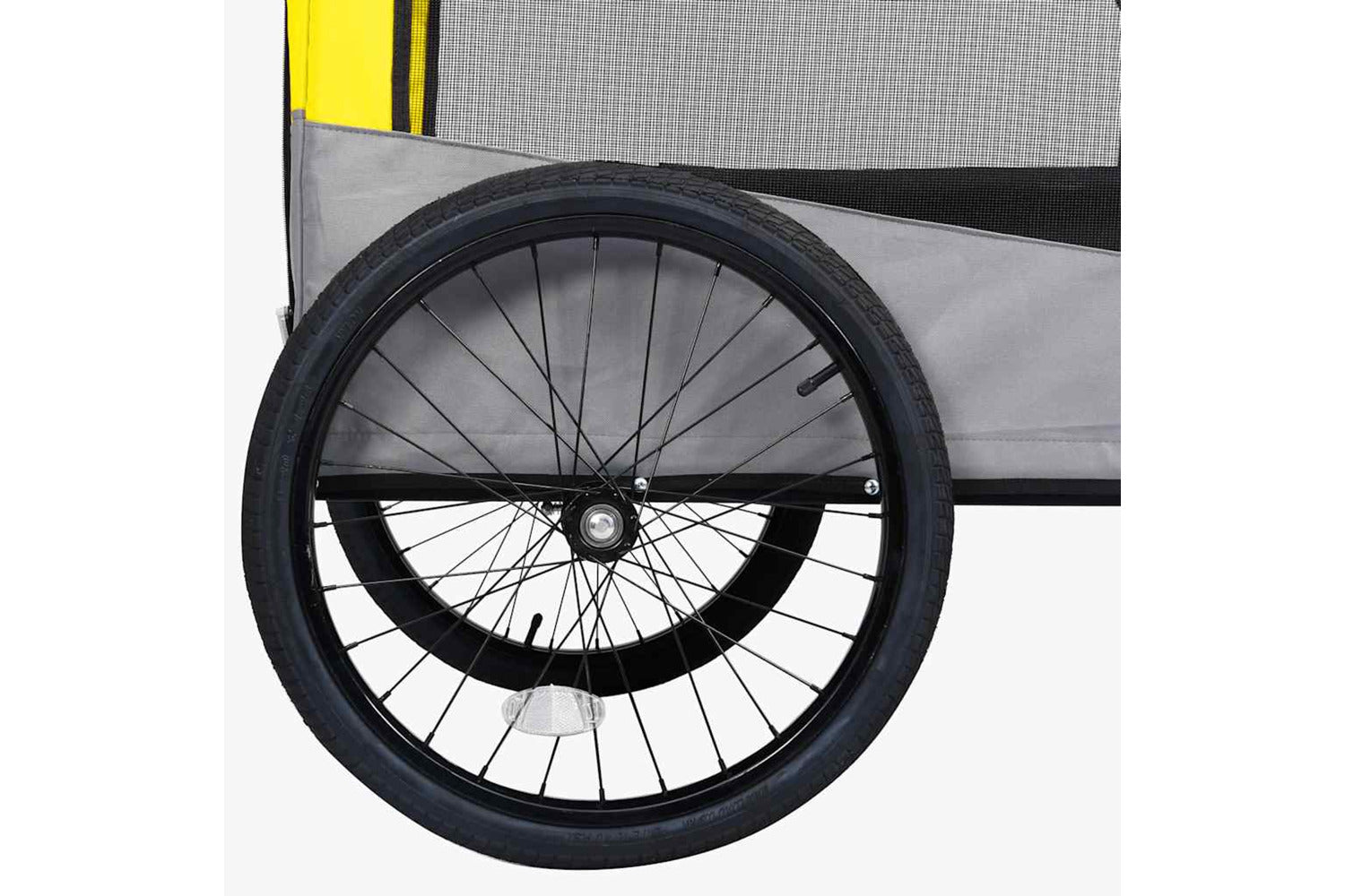 Vidaxl 2-in-1 Pet Bike Trailer & Jogging Stroller Yellow And Grey-9