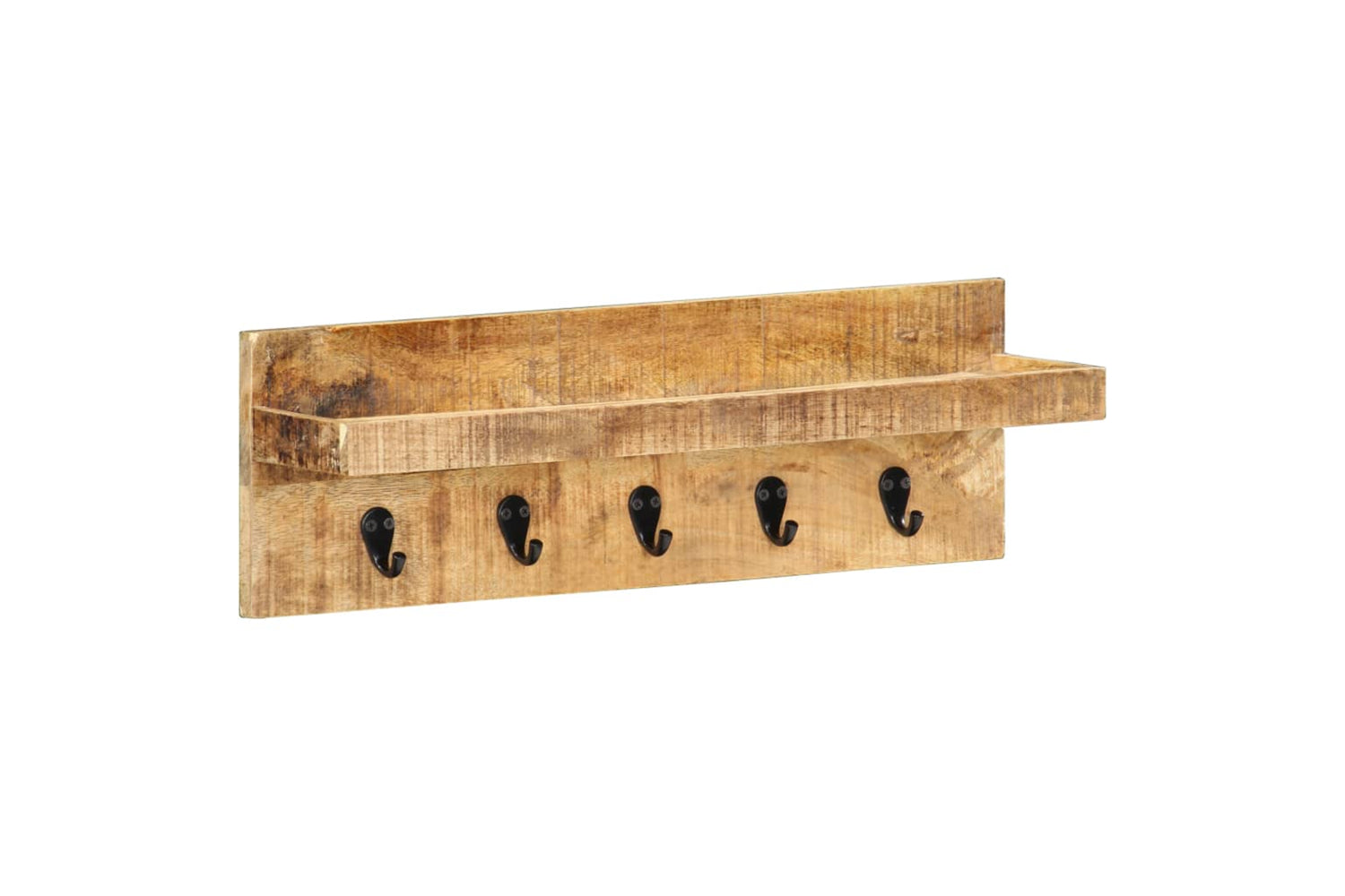 vidaXL 286469 Wall Mounted Coat Rack 60x15x20cm Solid Rough Mango Wood-8