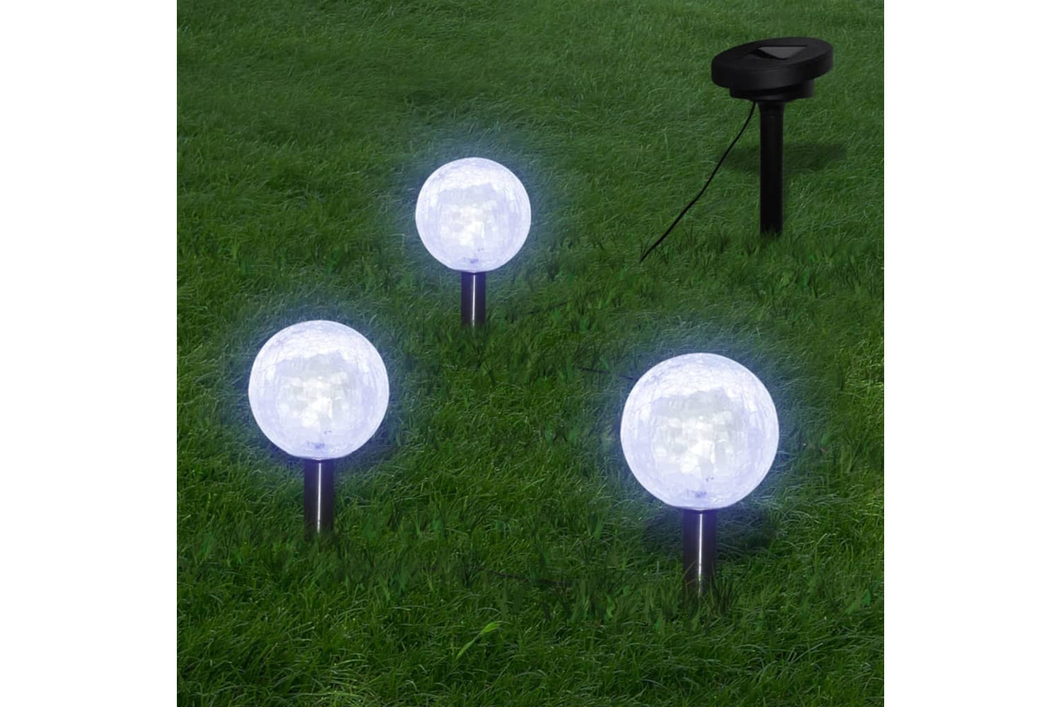 Vidaxl 277121 Garden Lights 6 Pcs Led With Spike Anchors & Solar Panels-2