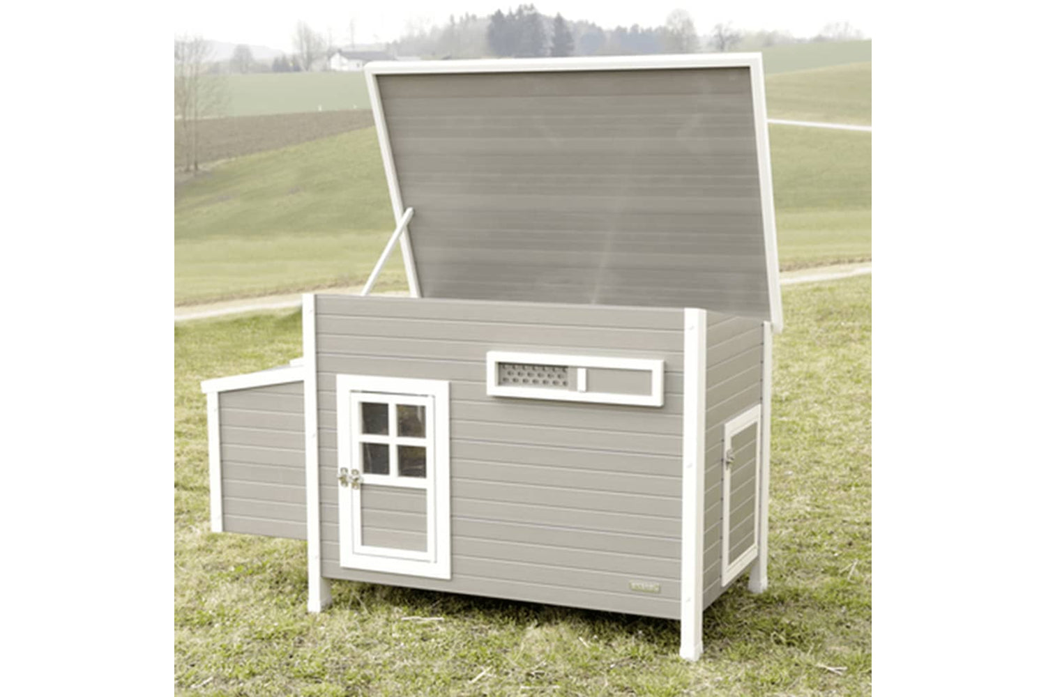 Kerbl 423474 Eco Chicken Pen Barney Plastic 137x73x83 Cm Grey And White-9